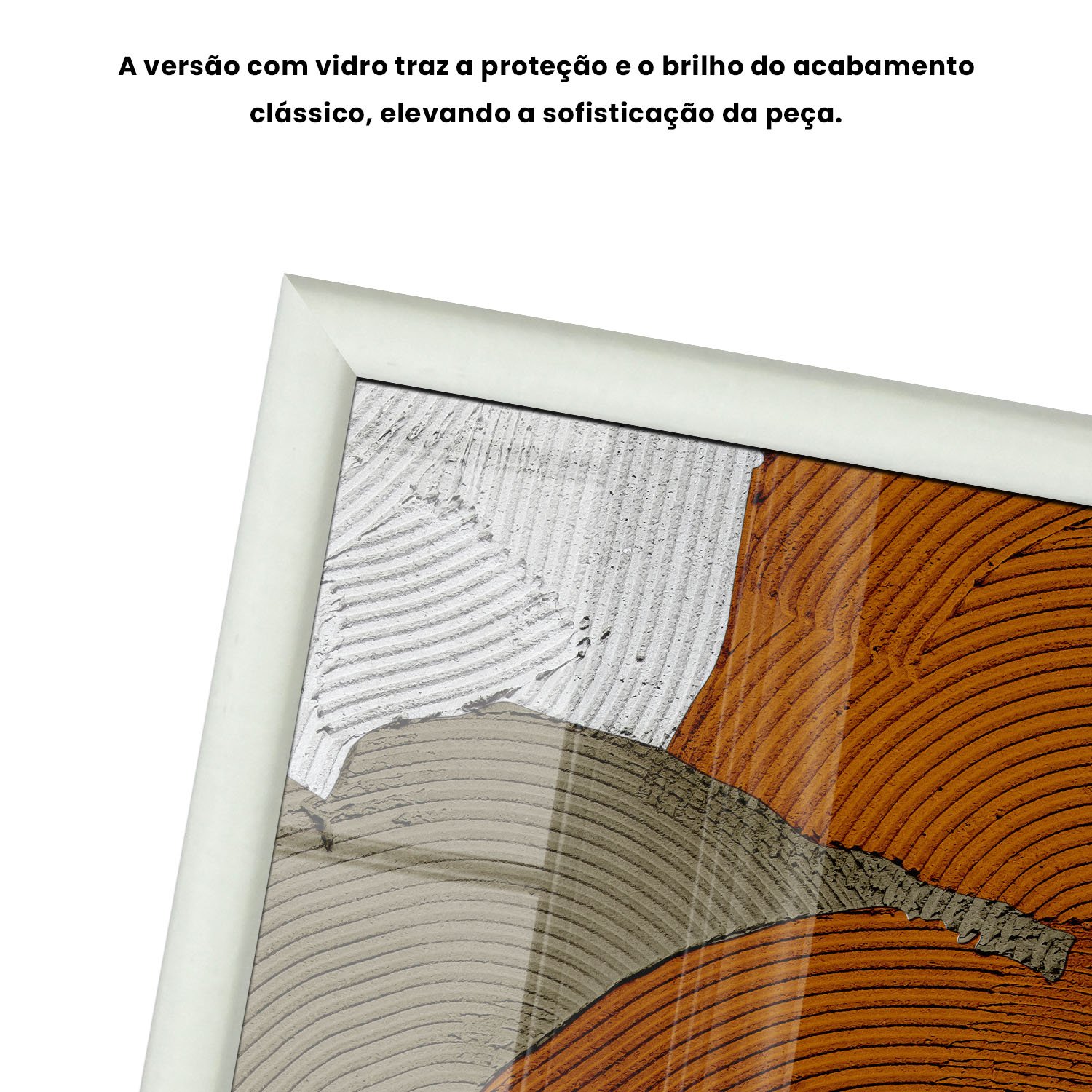 Quadro Decorativo Textura Gesso Abstrato Estilo Modern Heritage