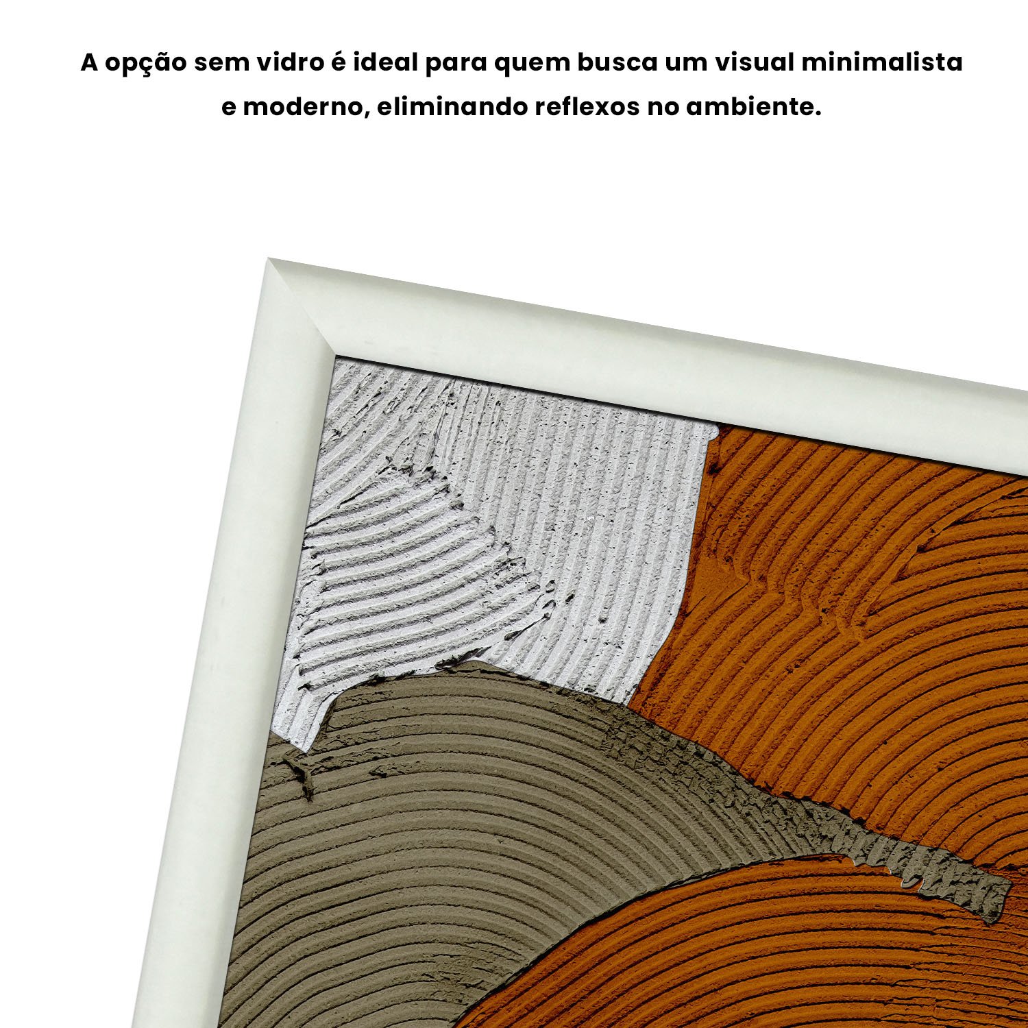 Quadro Decorativo Textura Gesso Abstrato Estilo Modern Heritage