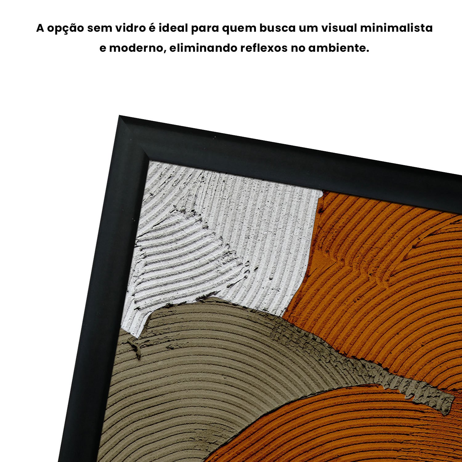 Quadro Decorativo Textura Gesso Abstrato Estilo Modern Heritage