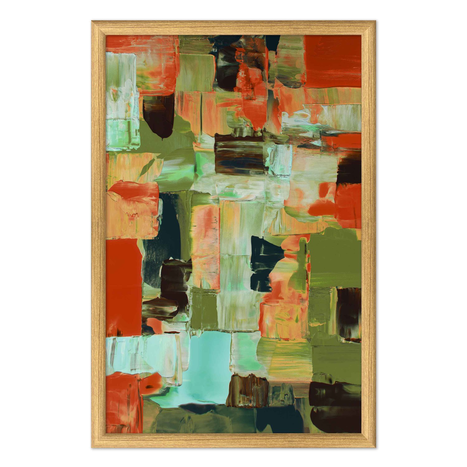 Quadro Decorativo Textura Pincelada Estilo Modern Heritage