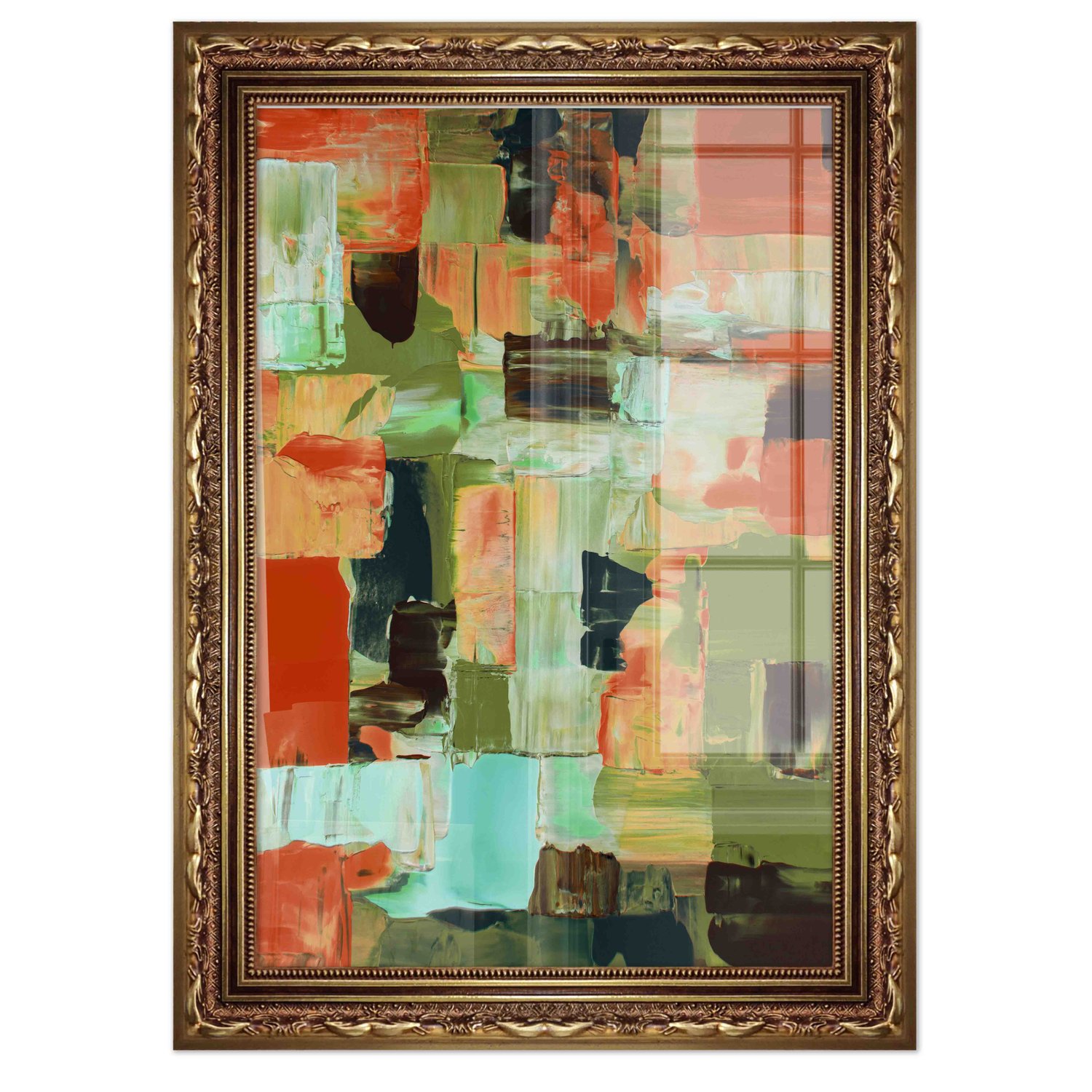 Quadro Decorativo Textura Pincelada Estilo Modern Heritage