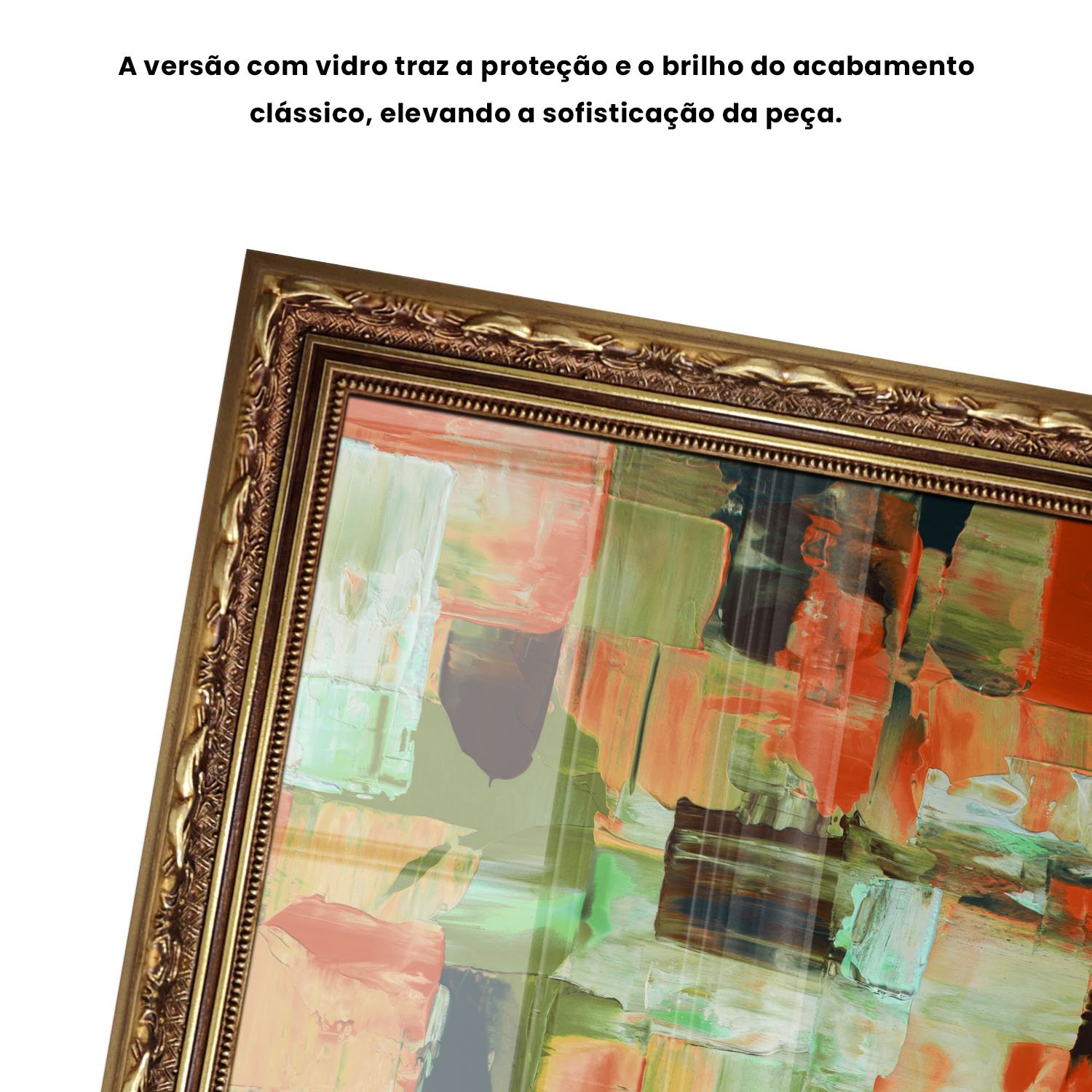 Quadro Decorativo Textura Pincelada Estilo Modern Heritage