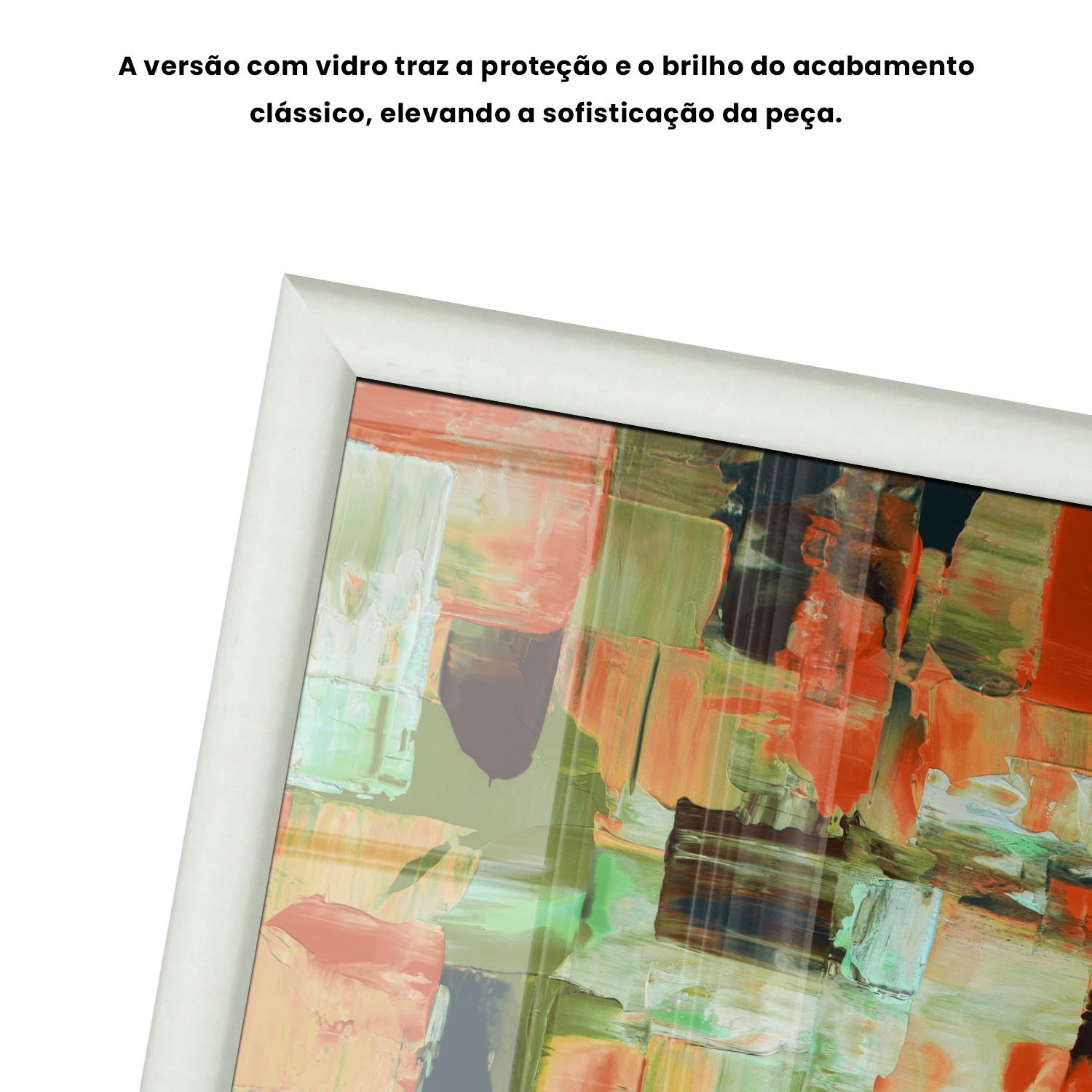 Quadro Decorativo Textura Pincelada Estilo Modern Heritage