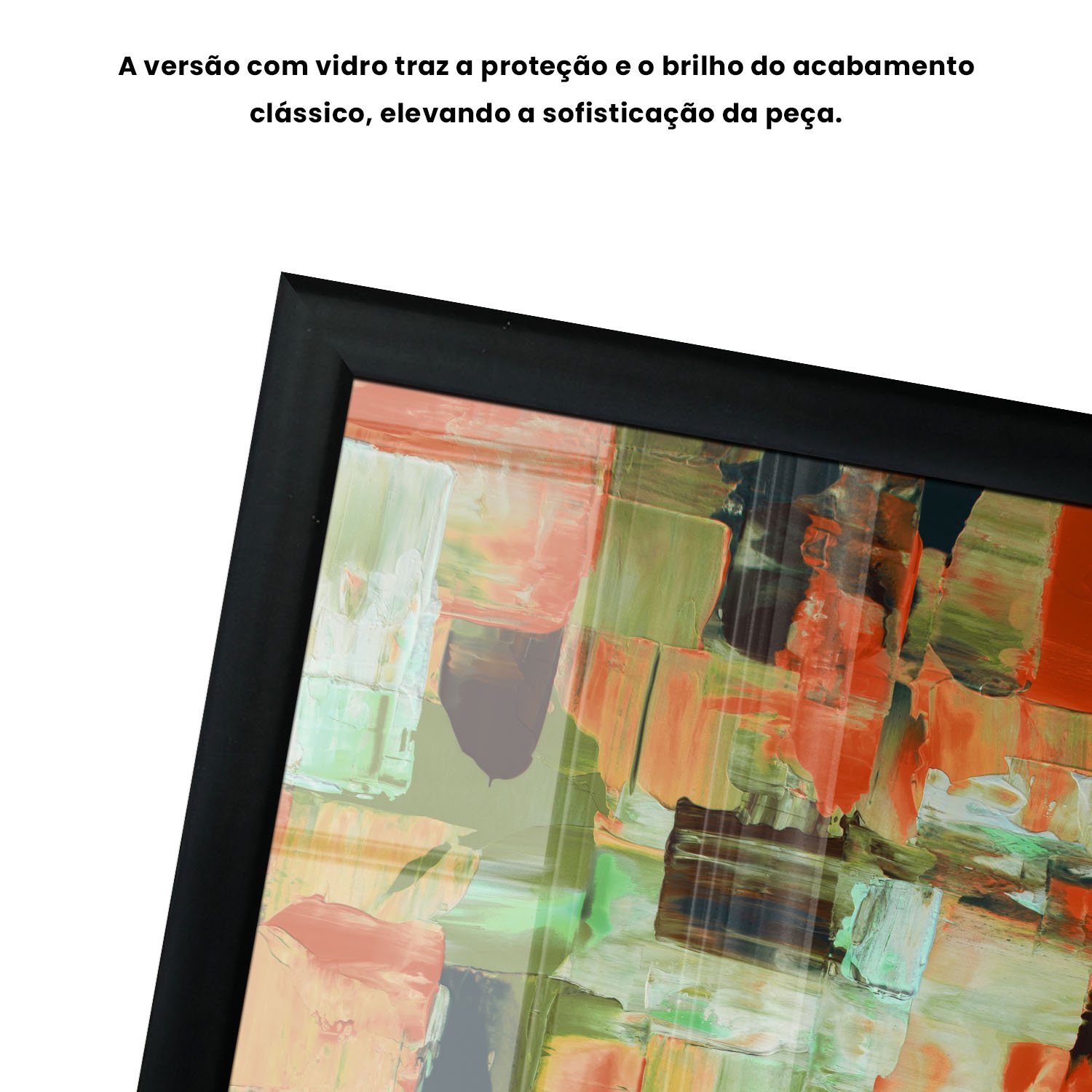 Quadro Decorativo Textura Pincelada Estilo Modern Heritage