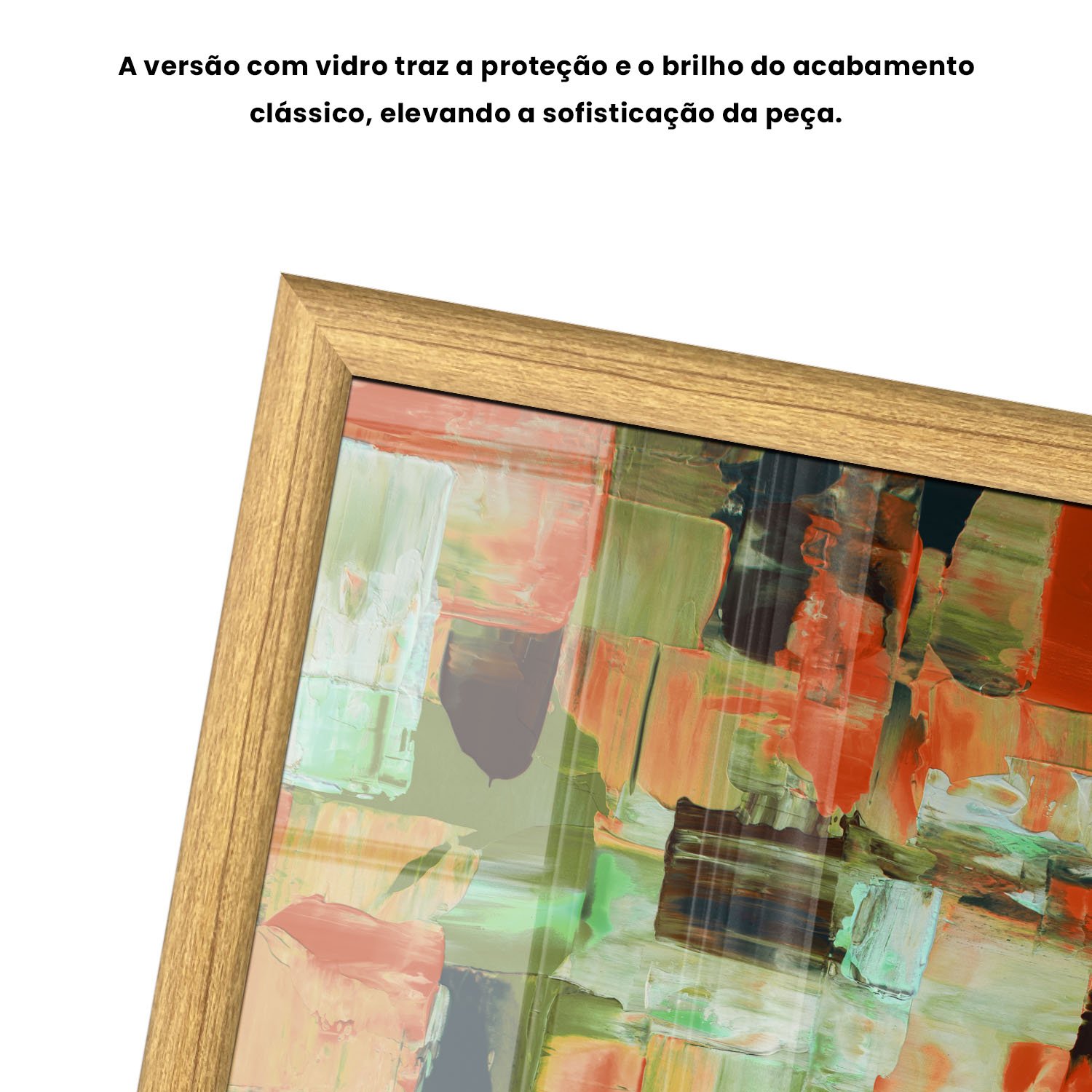 Quadro Decorativo Textura Pincelada Estilo Modern Heritage