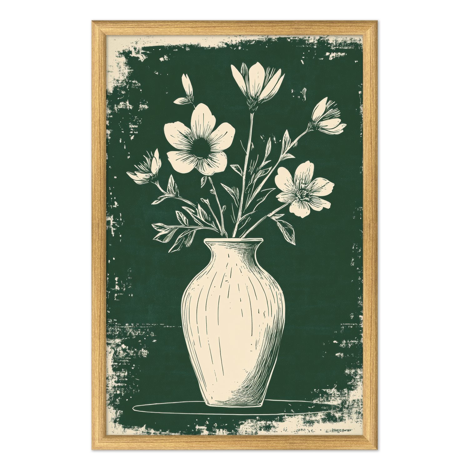 Quadro Decorativo Vaso de Flores Estilo Modern Heritage