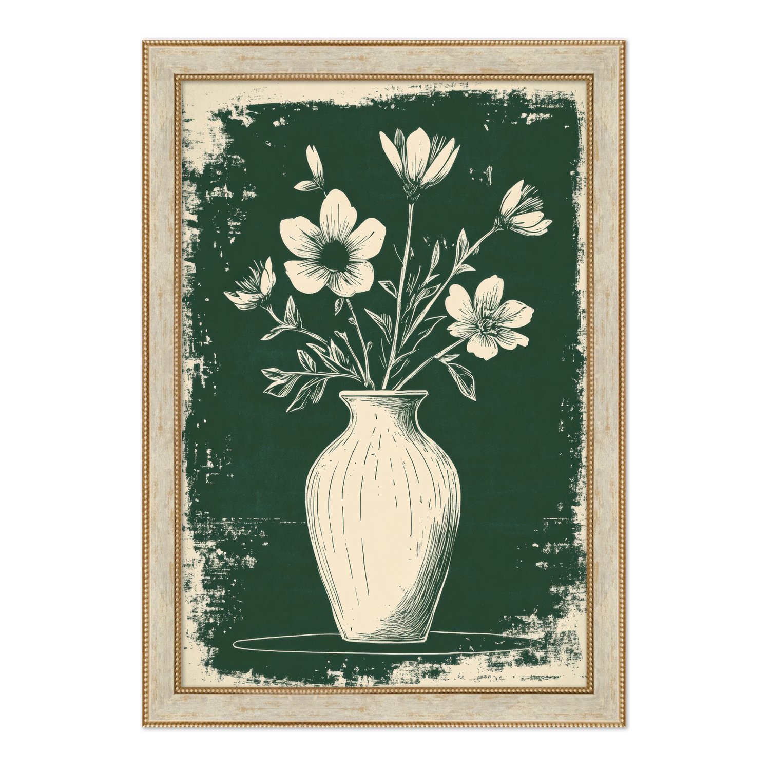 Quadro Decorativo Vaso de Flores Estilo Modern Heritage