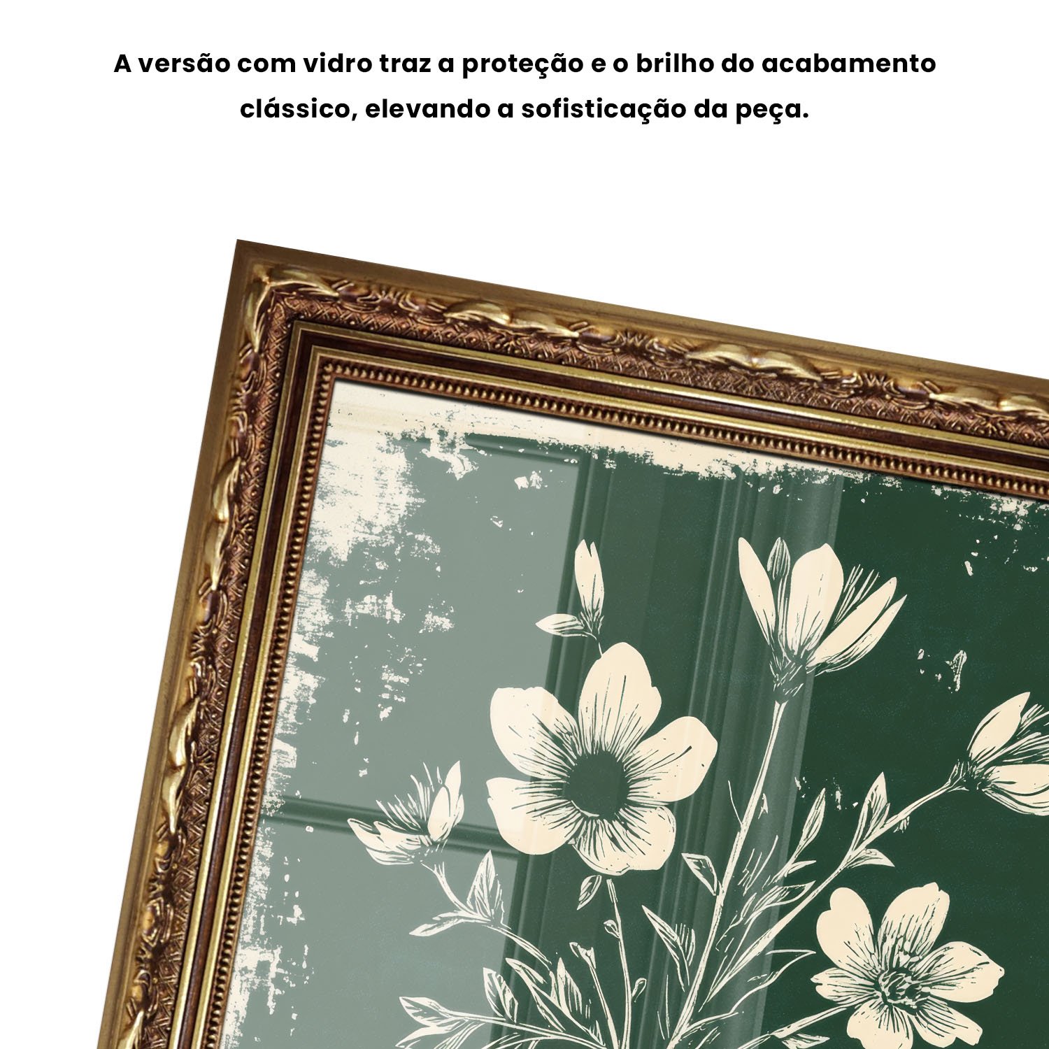 Quadro Decorativo Vaso de Flores Estilo Modern Heritage