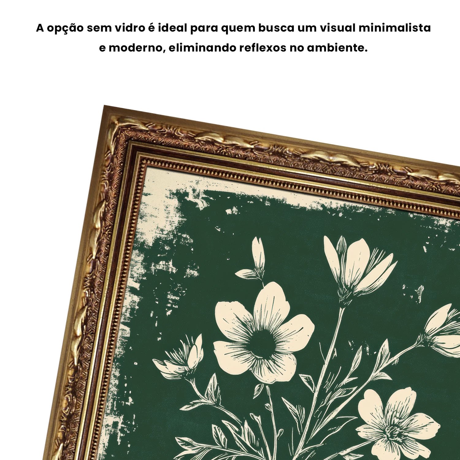 Quadro Decorativo Vaso de Flores Estilo Modern Heritage