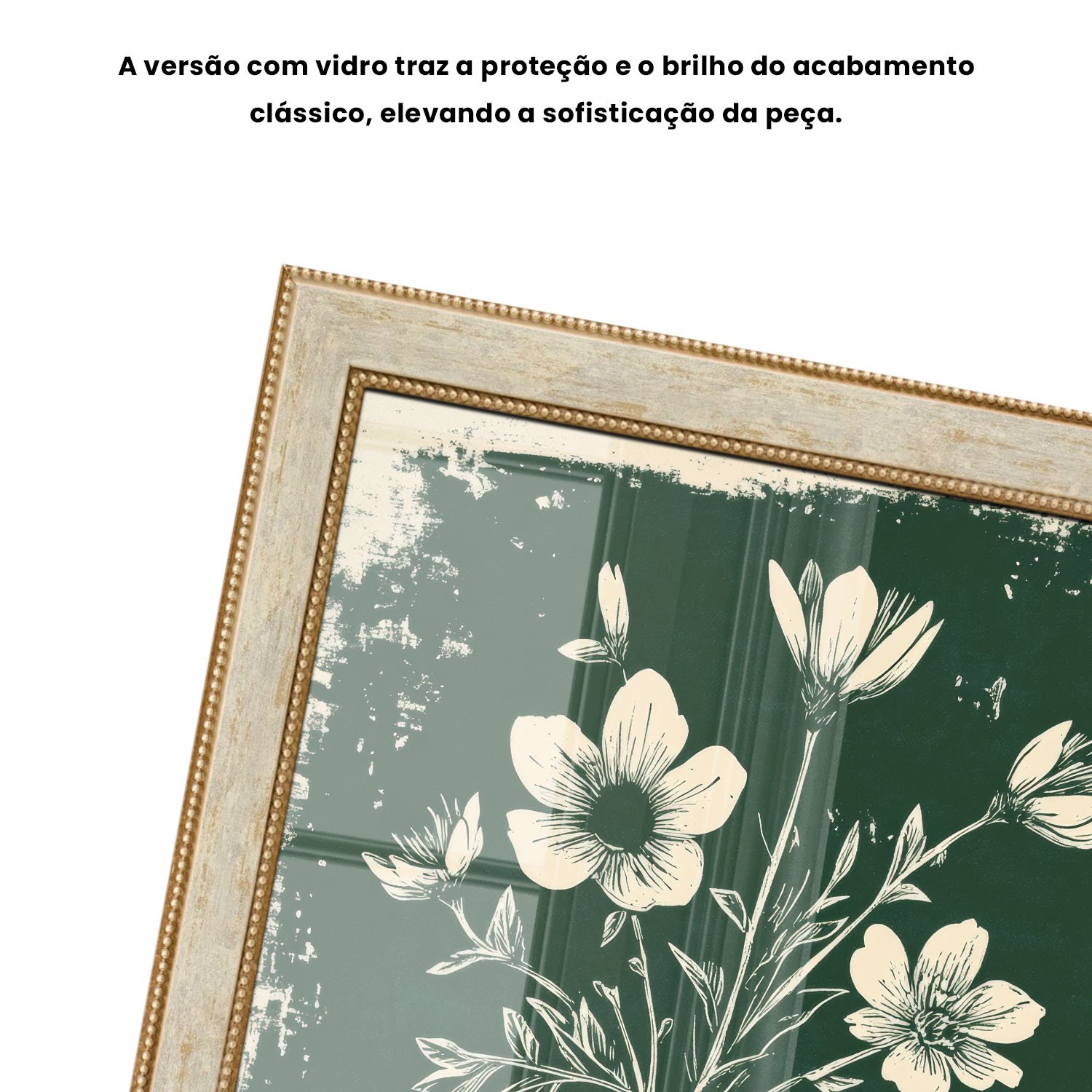 Quadro Decorativo Vaso de Flores Estilo Modern Heritage