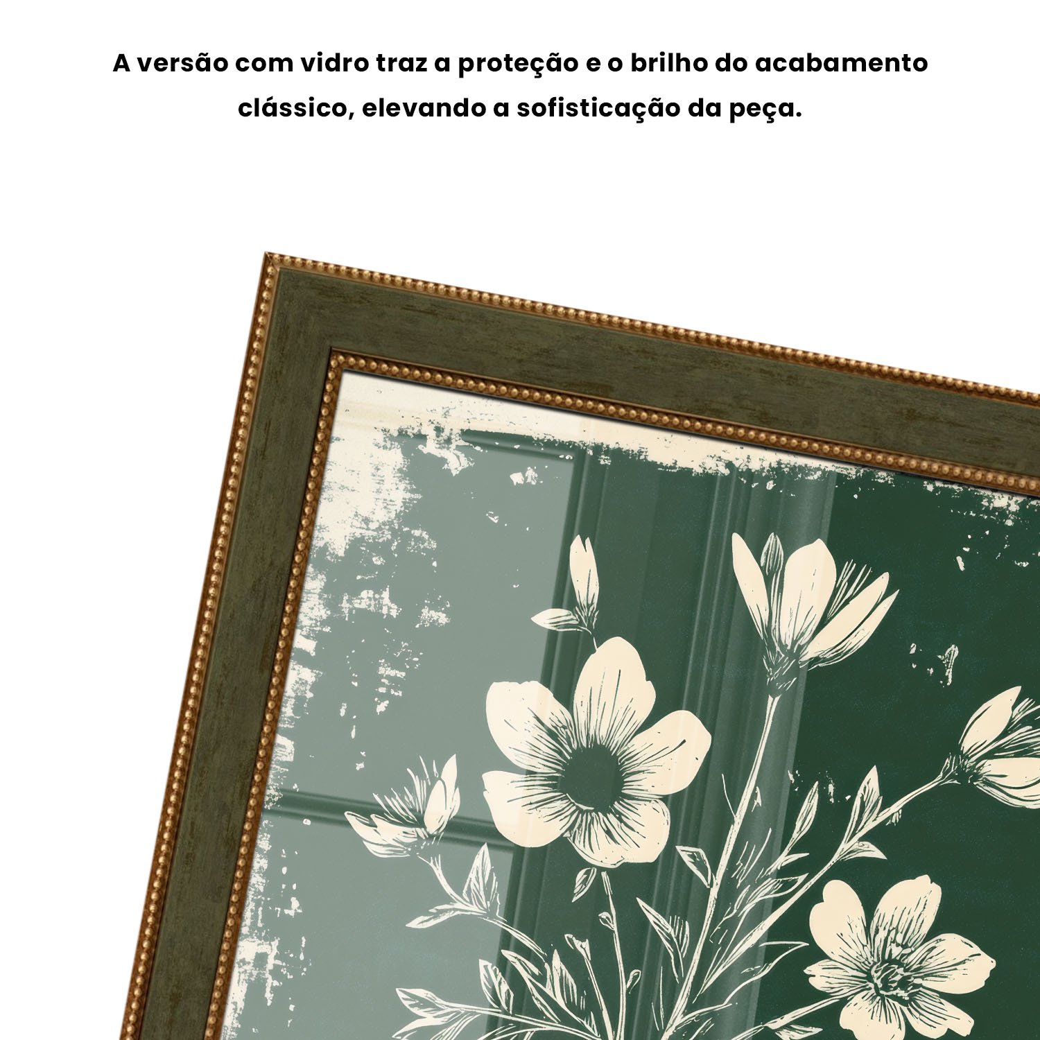 Quadro Decorativo Vaso de Flores Estilo Modern Heritage