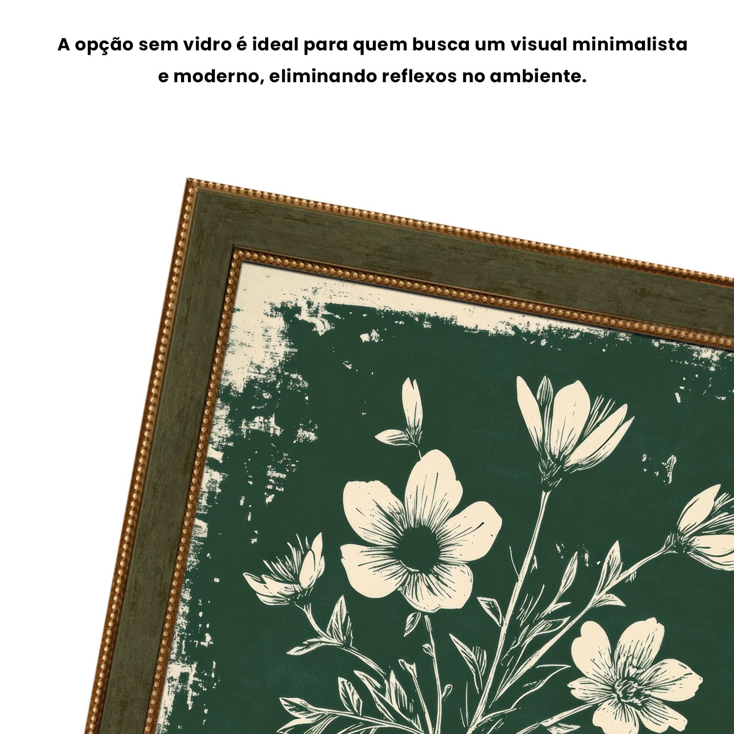 Quadro Decorativo Vaso de Flores Estilo Modern Heritage