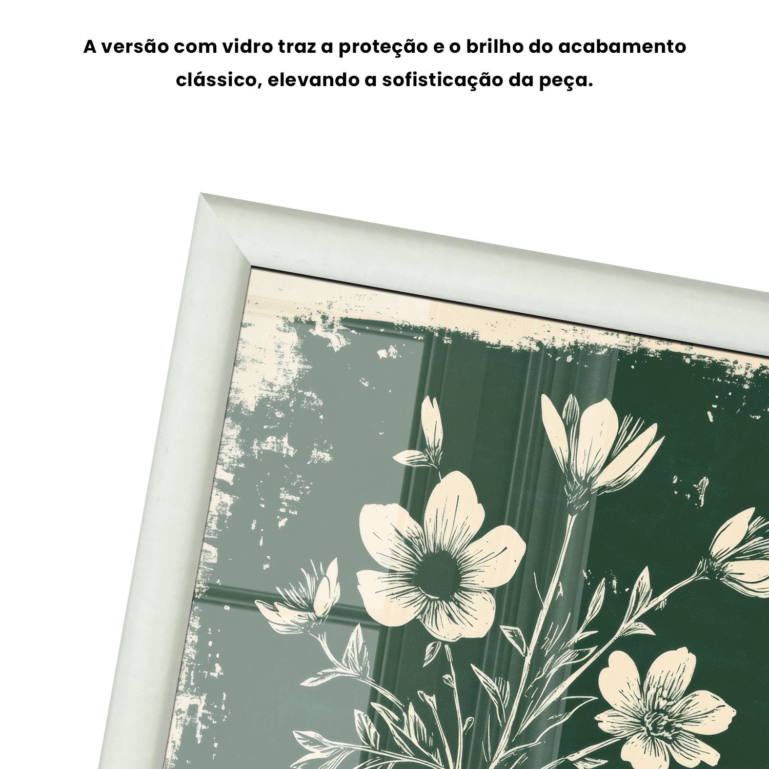 Quadro Decorativo Vaso de Flores Estilo Modern Heritage