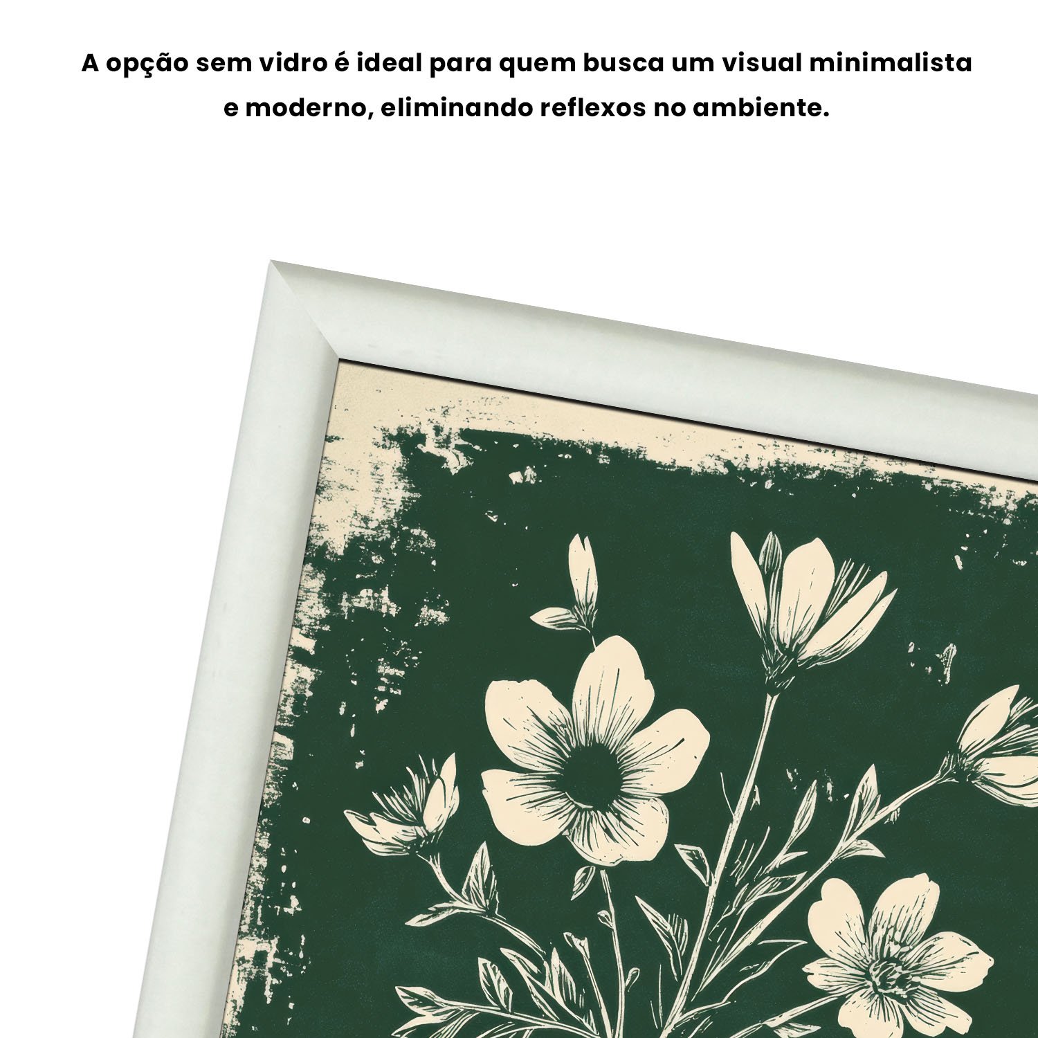 Quadro Decorativo Vaso de Flores Estilo Modern Heritage