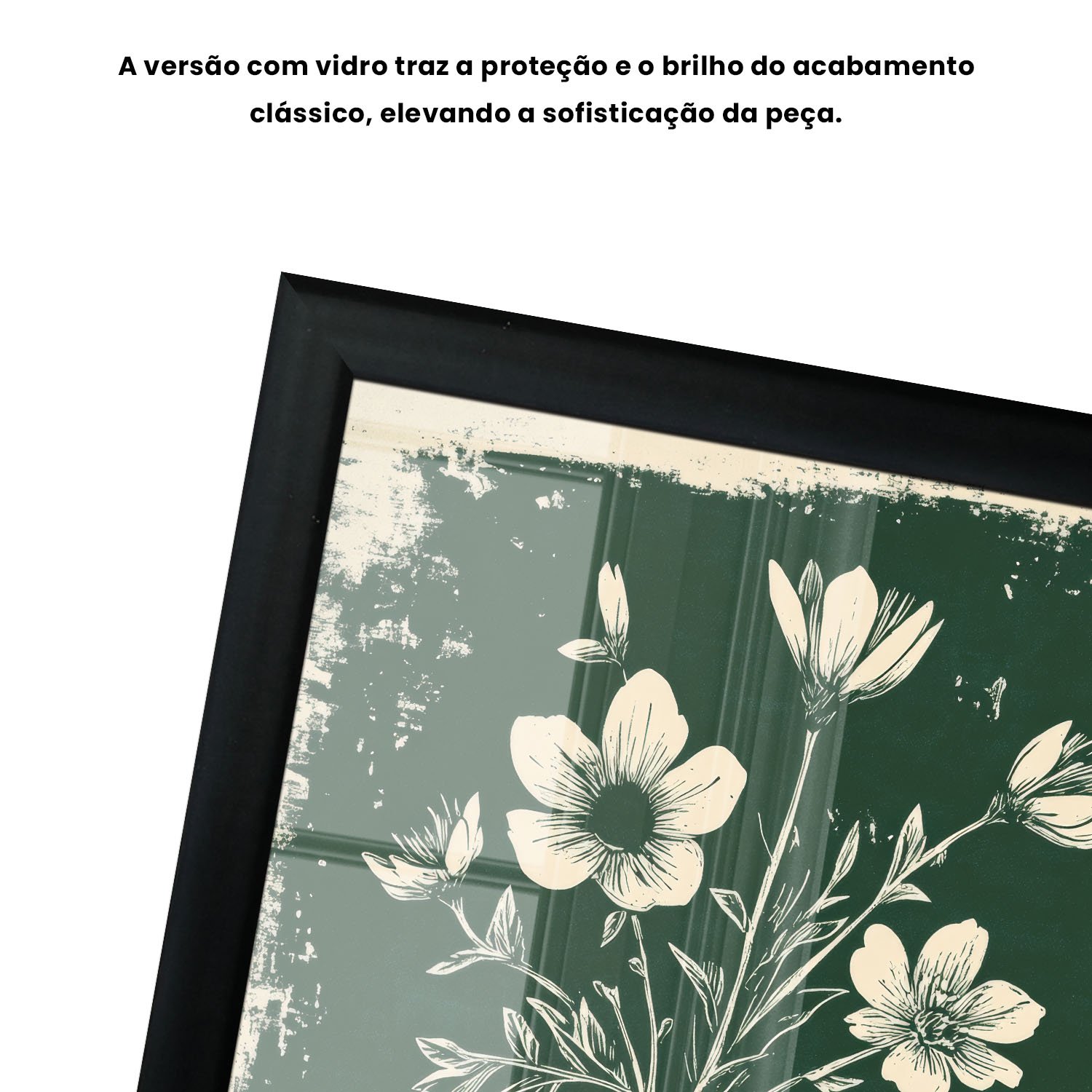 Quadro Decorativo Vaso de Flores Estilo Modern Heritage