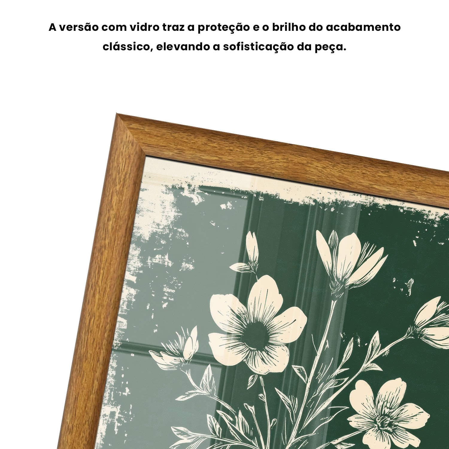 Quadro Decorativo Vaso de Flores Estilo Modern Heritage