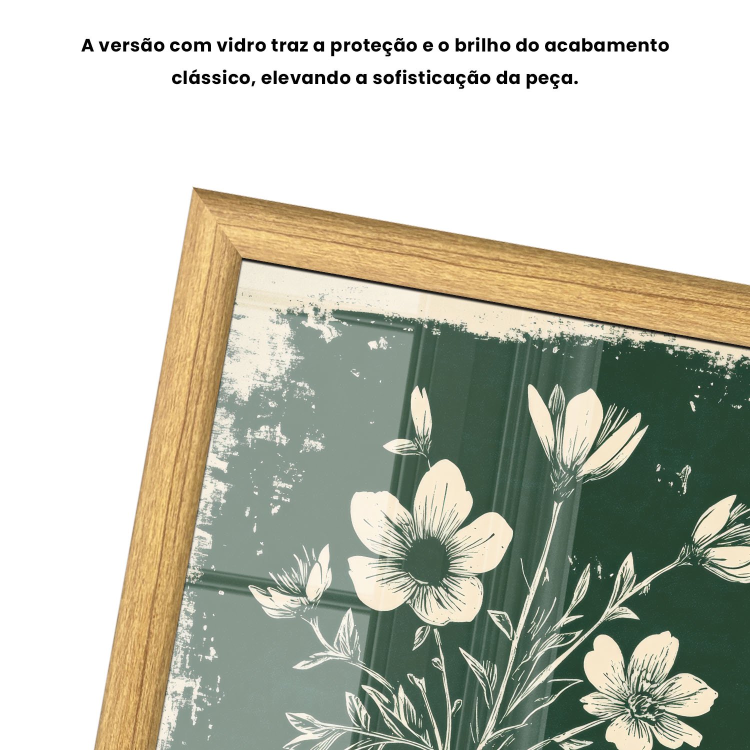 Quadro Decorativo Vaso de Flores Estilo Modern Heritage