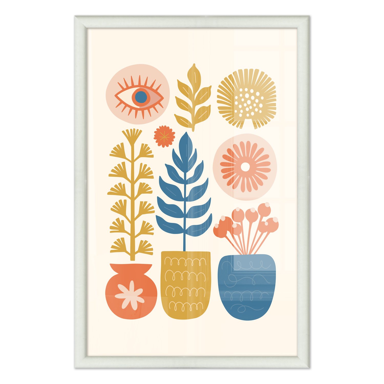 Quadro Decorativo Vasos Botânicos Estilo Modern Heritage