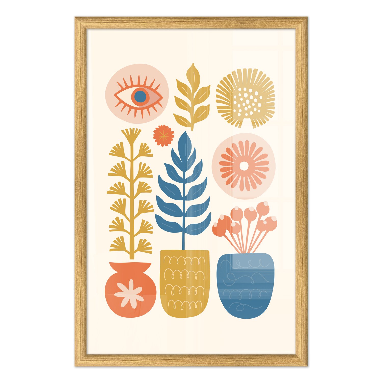 Quadro Decorativo Vasos Botânicos Estilo Modern Heritage