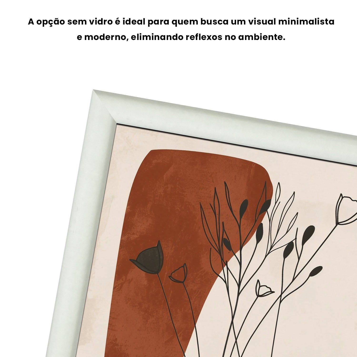 Quadro Decorativo Vasos e Formas Orgânicas Estilo Modern Heritage
