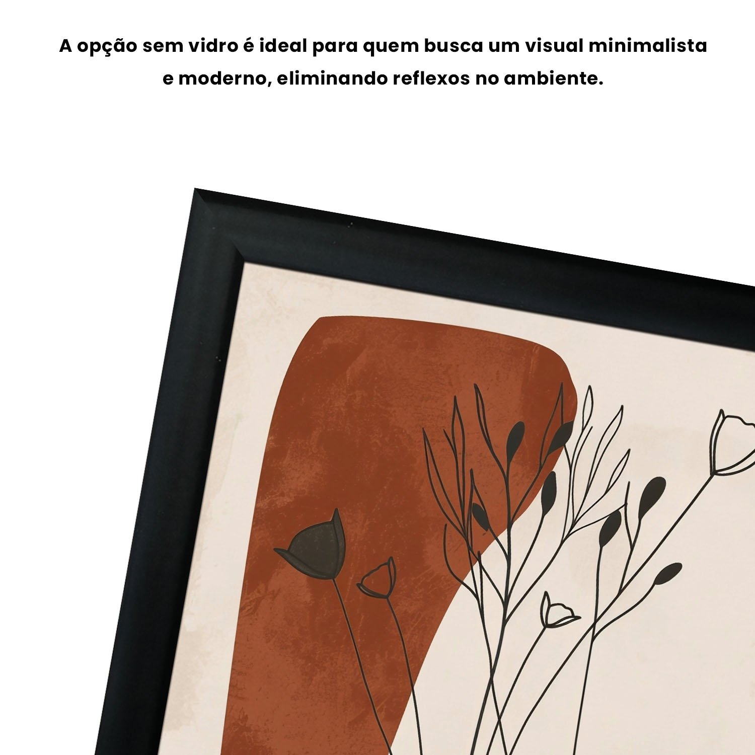 Quadro Decorativo Vasos e Formas Orgânicas Estilo Modern Heritage