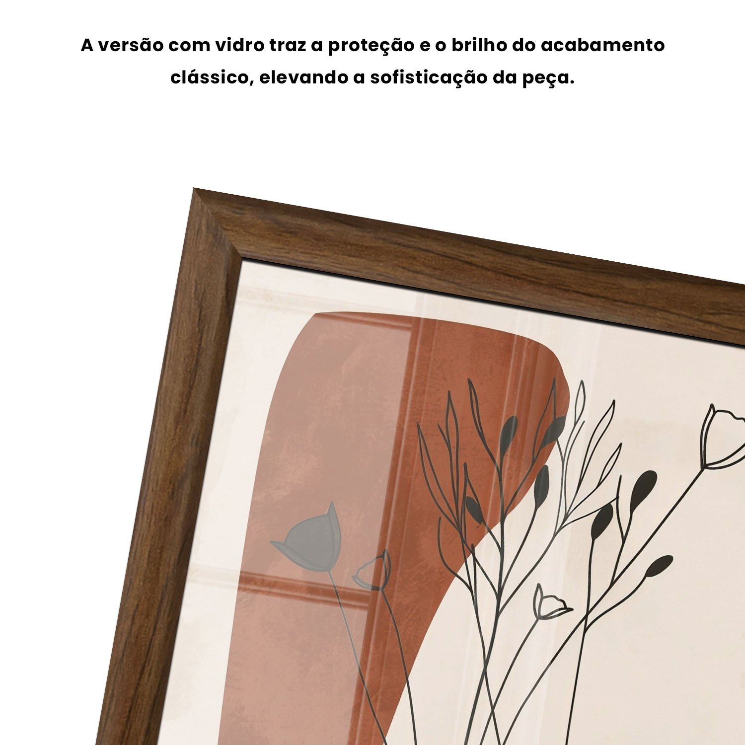 Quadro Decorativo Vasos e Formas Orgânicas Estilo Modern Heritage