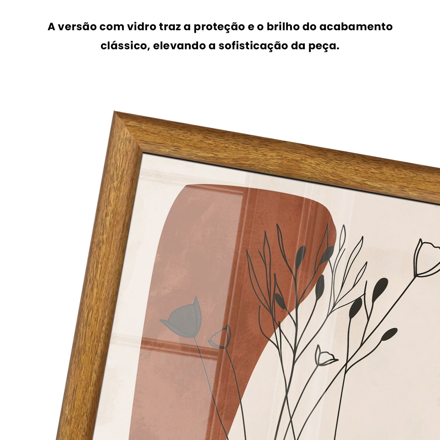 Quadro Decorativo Vasos e Formas Orgânicas Estilo Modern Heritage