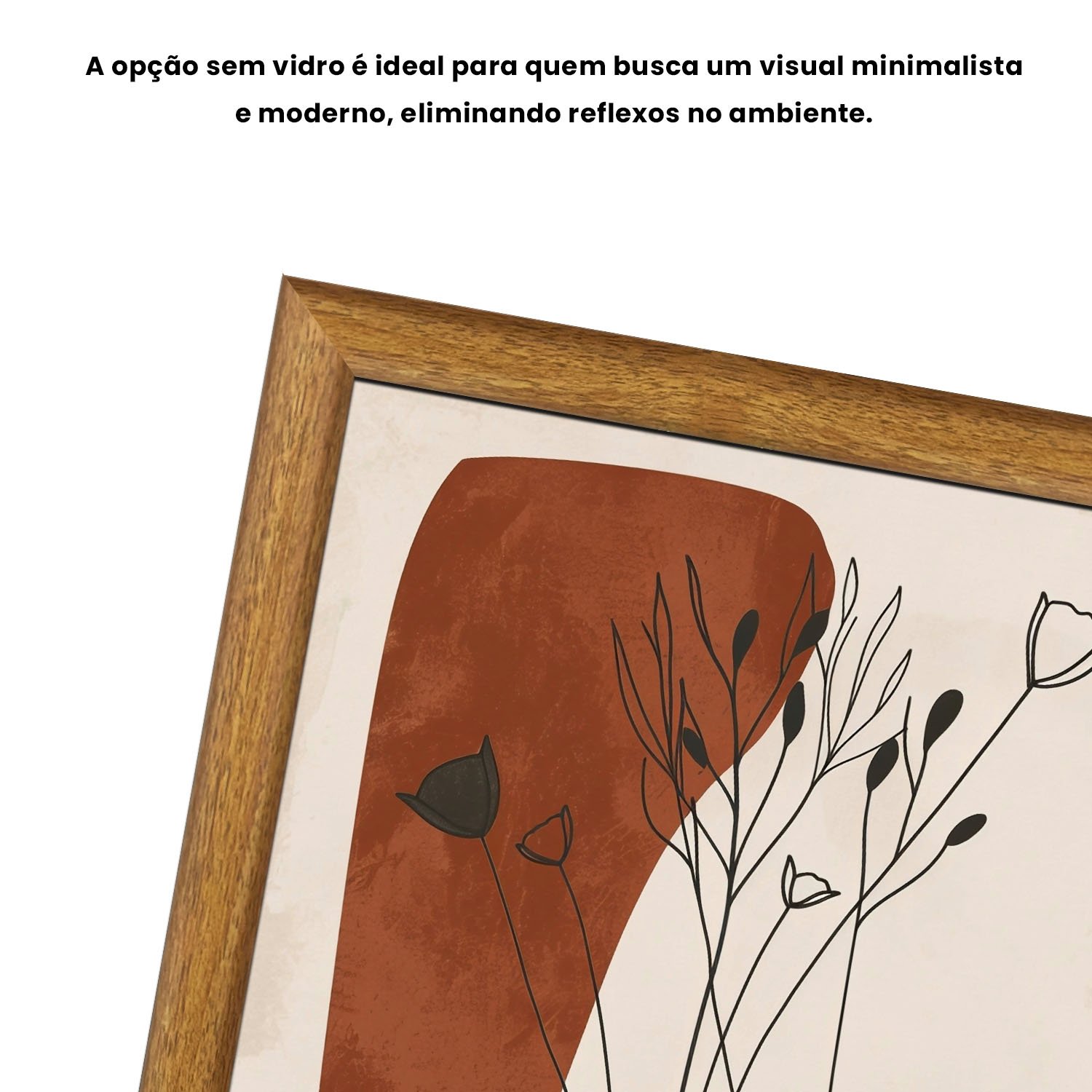 Quadro Decorativo Vasos e Formas Orgânicas Estilo Modern Heritage