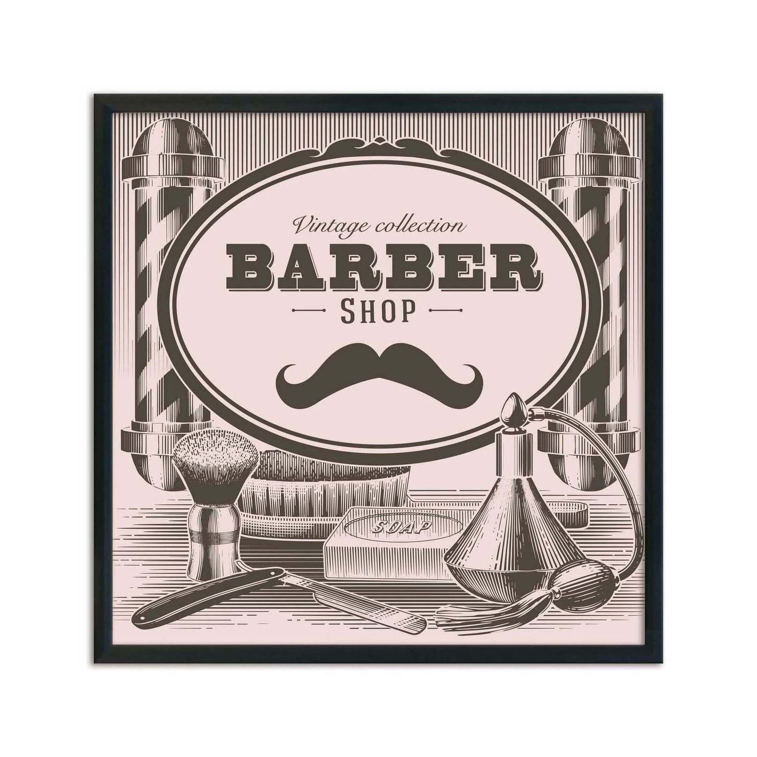 Quadro Decorativo Vintage Collection Barber Shop