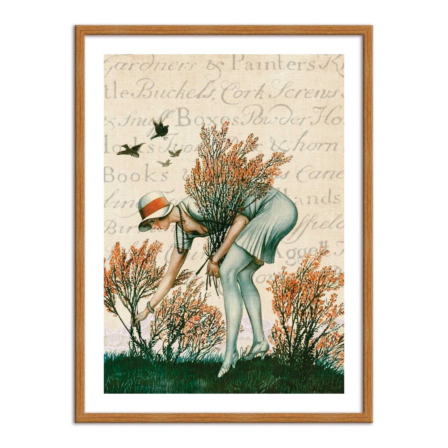Quadro Decorativo Vintage Jardim