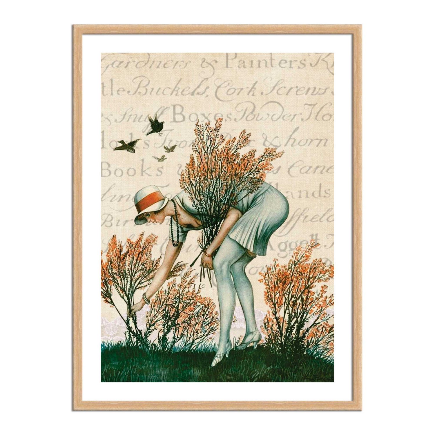 Quadro Decorativo Vintage Jardim