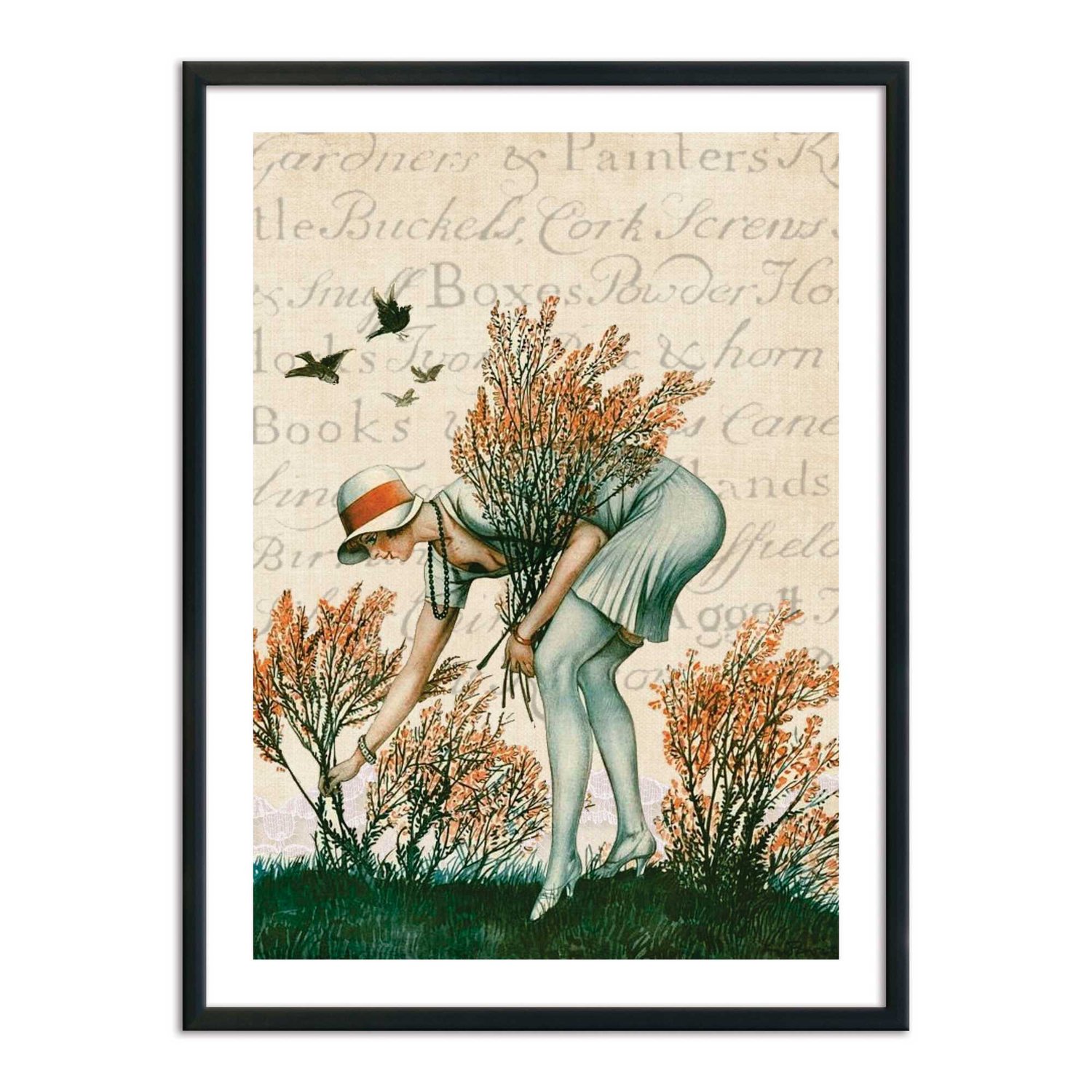 Quadro Decorativo Vintage Jardim