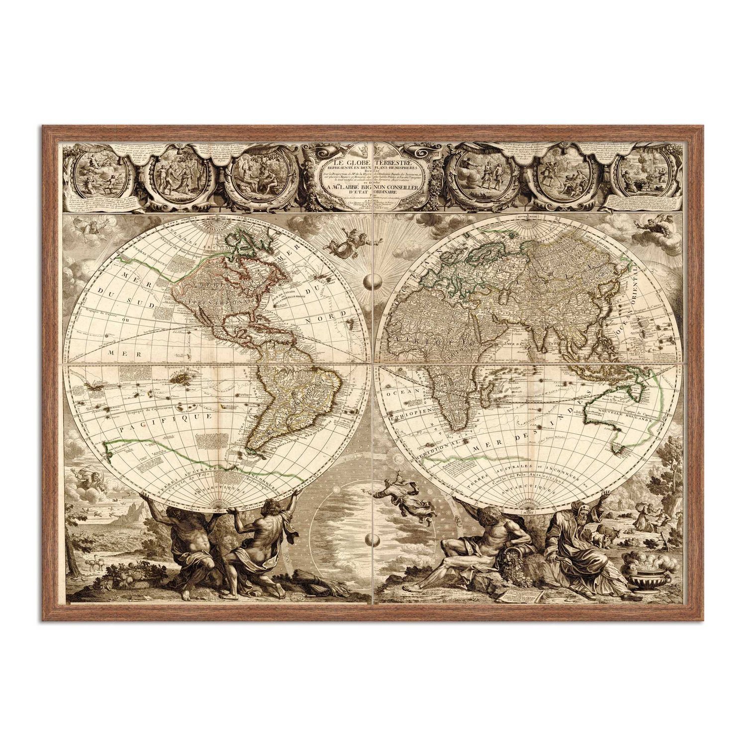 Quadro Decorativo Vintage Mapa do Mundo