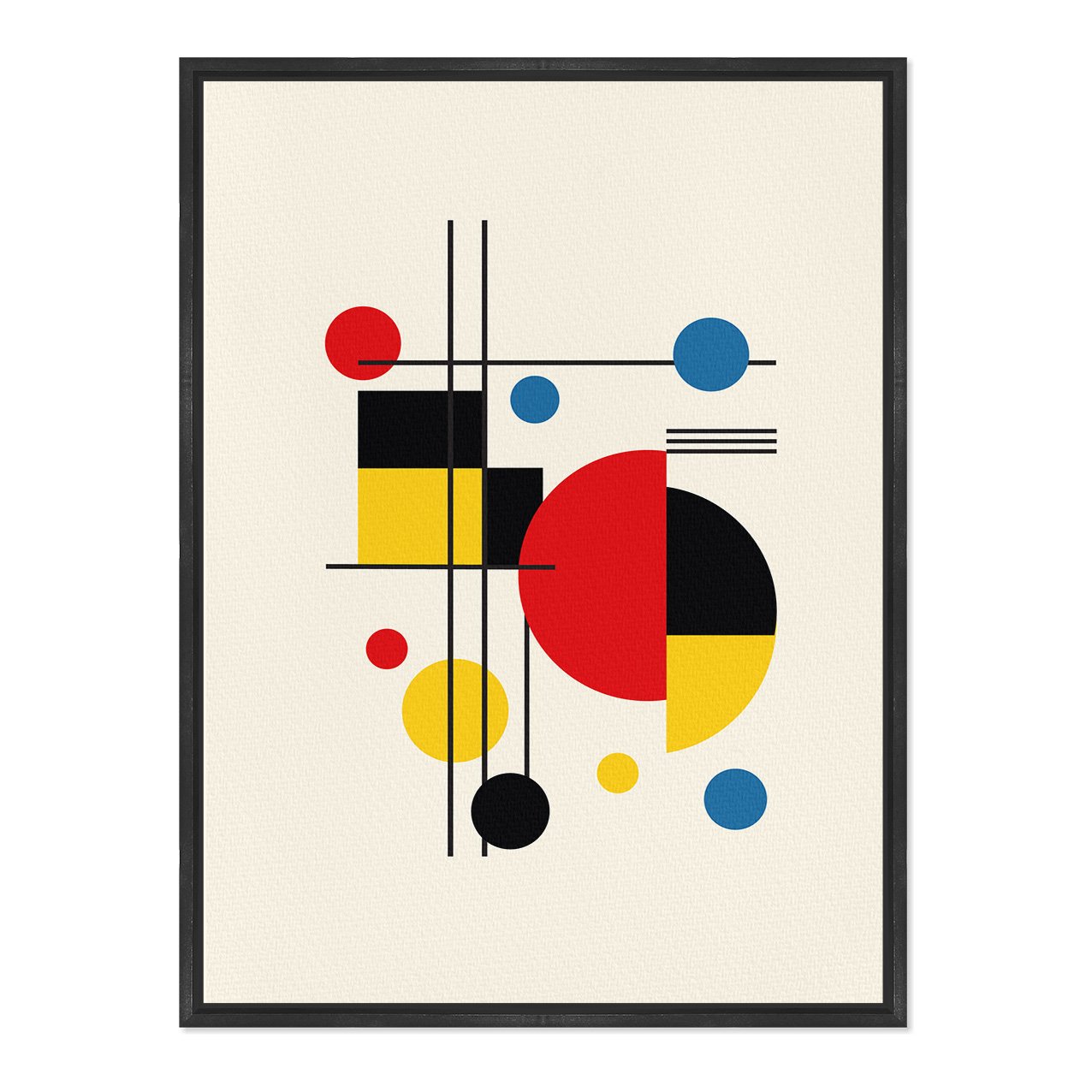 Quadro Em Tela Canvas Bauhaus Formas Coloridas