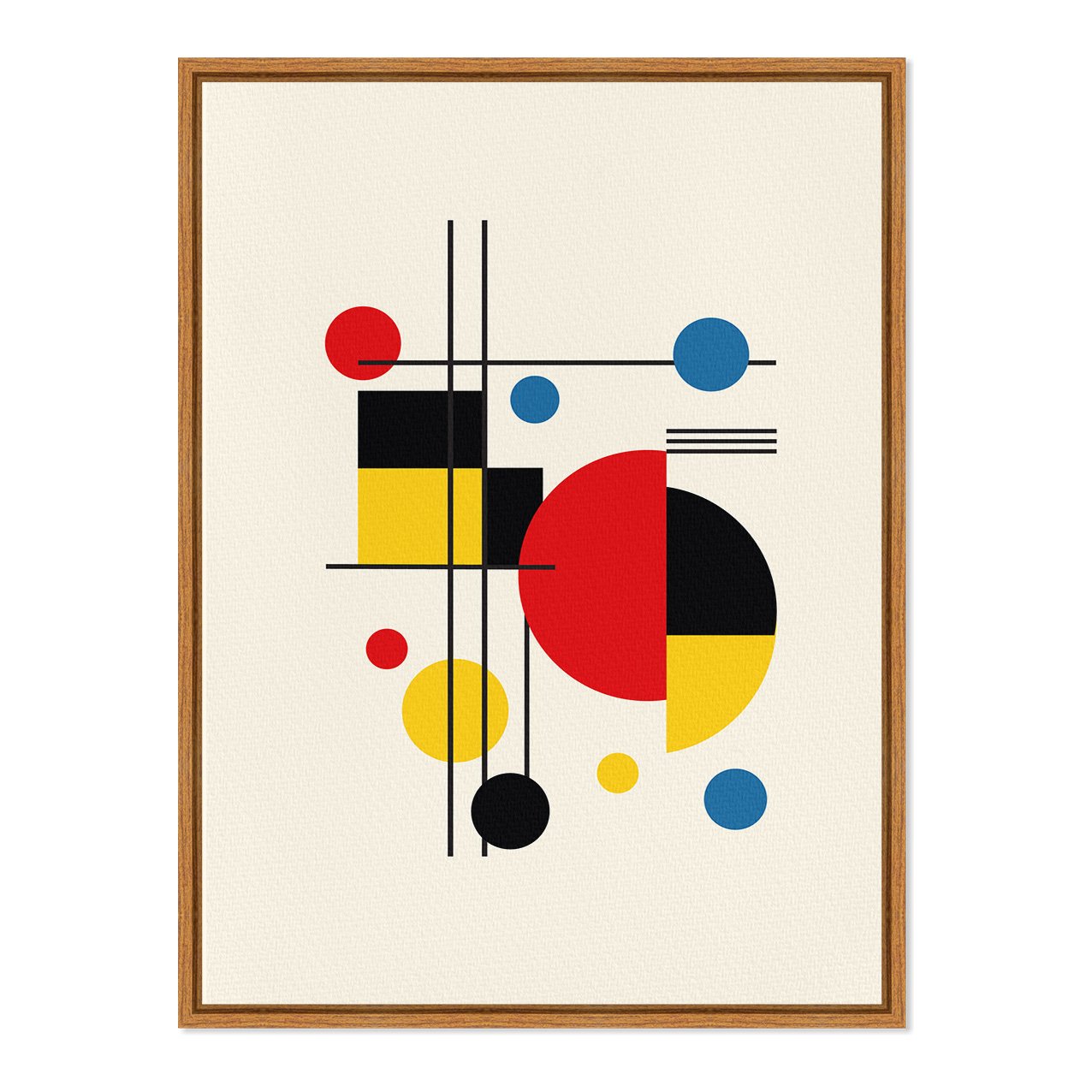 Quadro Em Tela Canvas Bauhaus Formas Coloridas