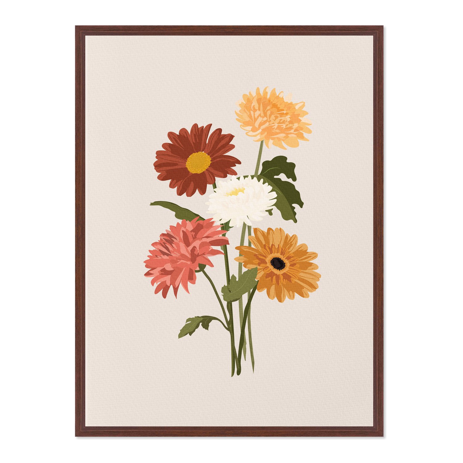 Quadro Em Tela Canvas Buquê de Flores Estilo Modern Heritage