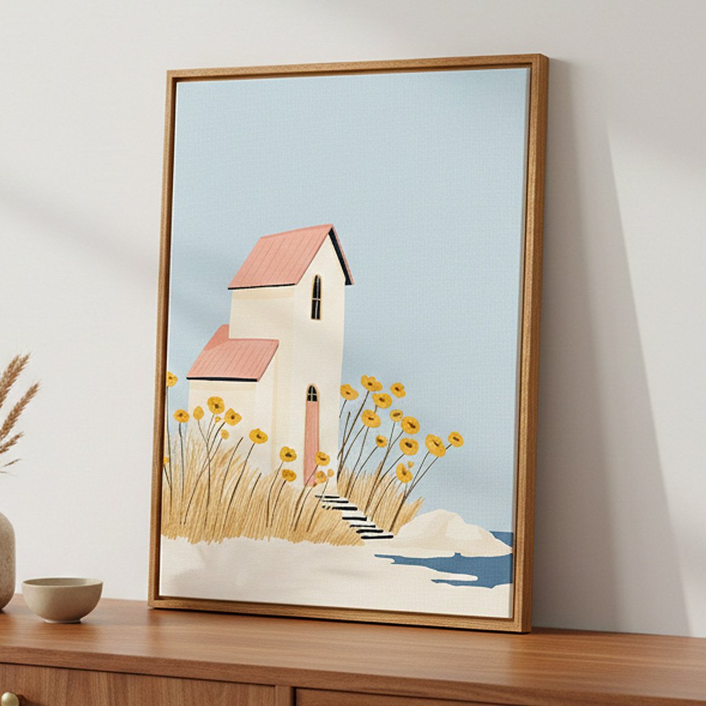Quadro Em Tela Canvas Casa de Verão Estilo Modern Heritage