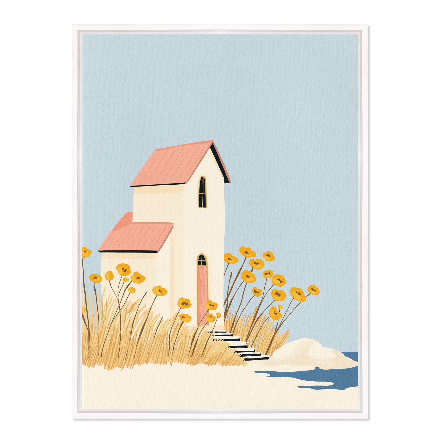Quadro Em Tela Canvas Casa de Verão Estilo Modern Heritage