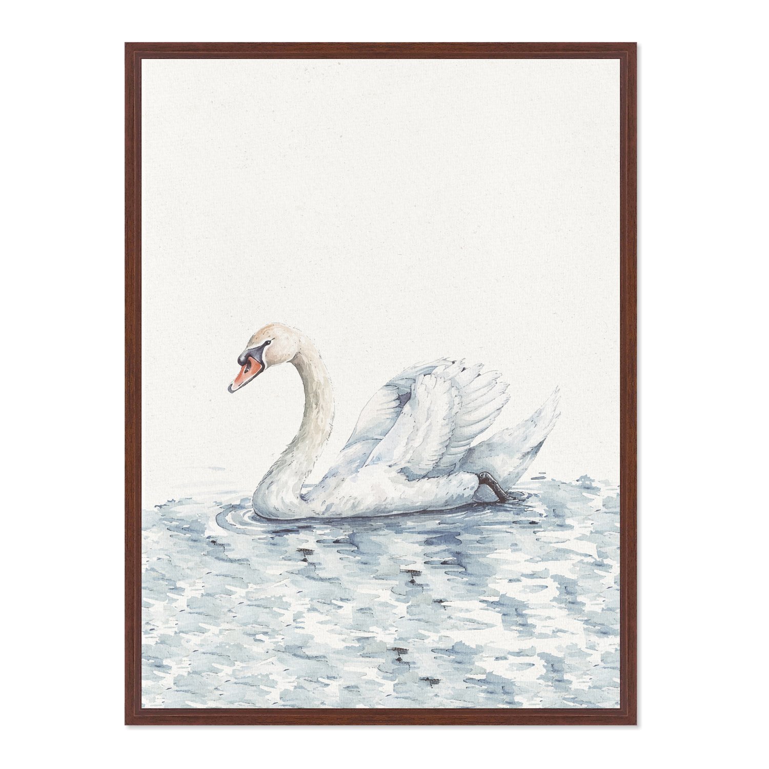 Quadro Em Tela Canvas Cisne No Lago Vintage Farmhouse