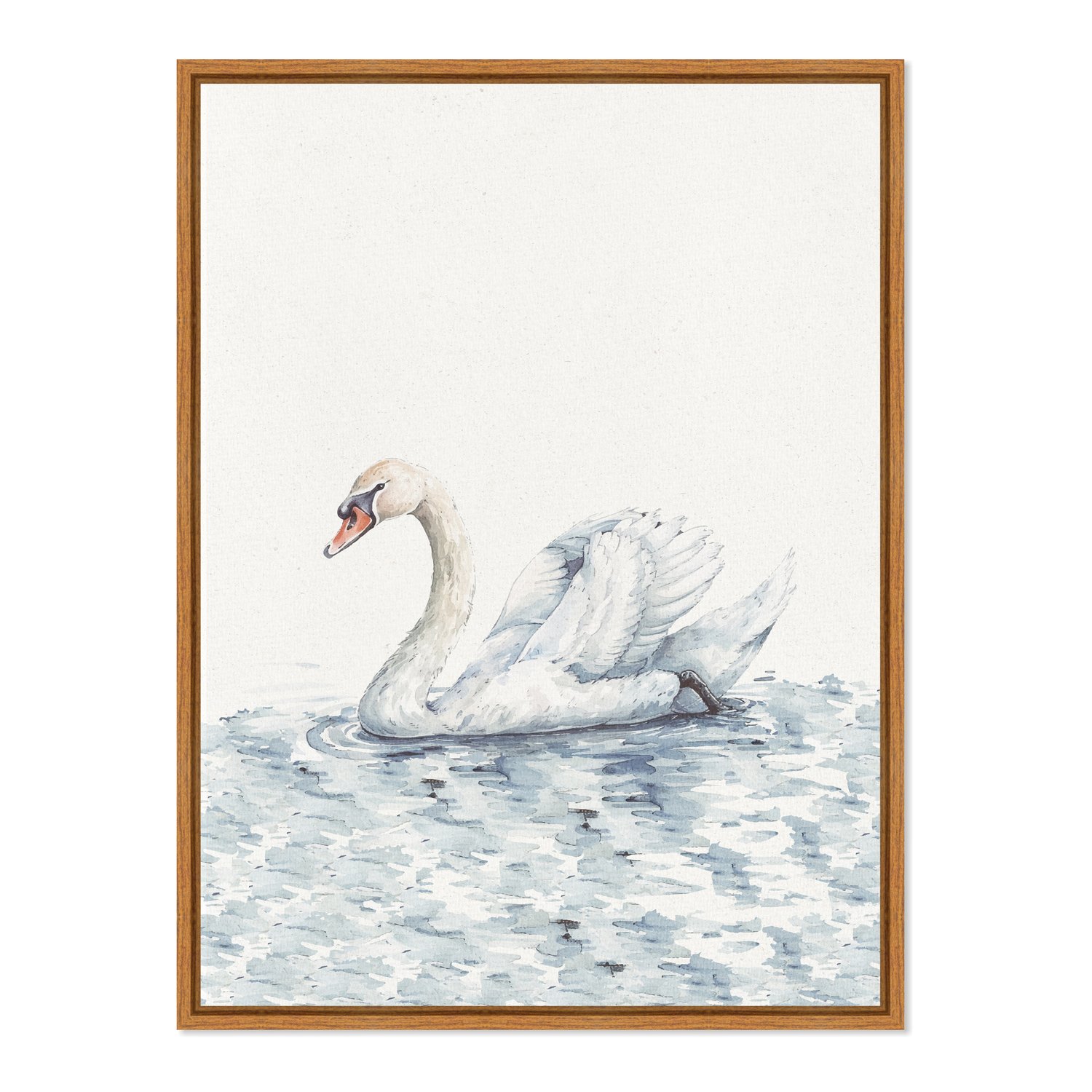 Quadro Em Tela Canvas Cisne No Lago Vintage Farmhouse