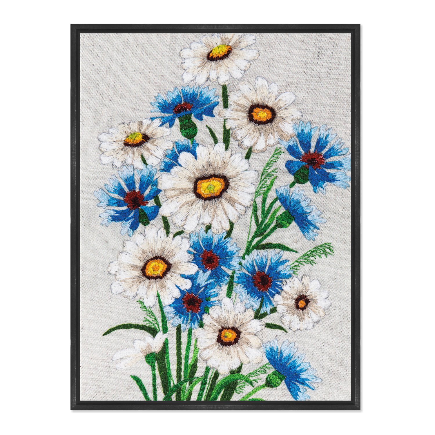 Quadro Em Tela Canvas Flores Margaridas Vintage Farmhouse