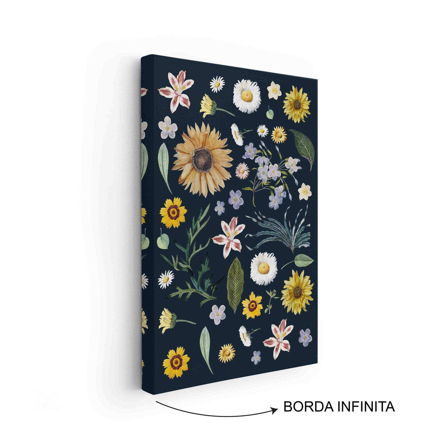 Quadro Em Tela Canvas Flores Silvestres Estilo Modern Heritage
