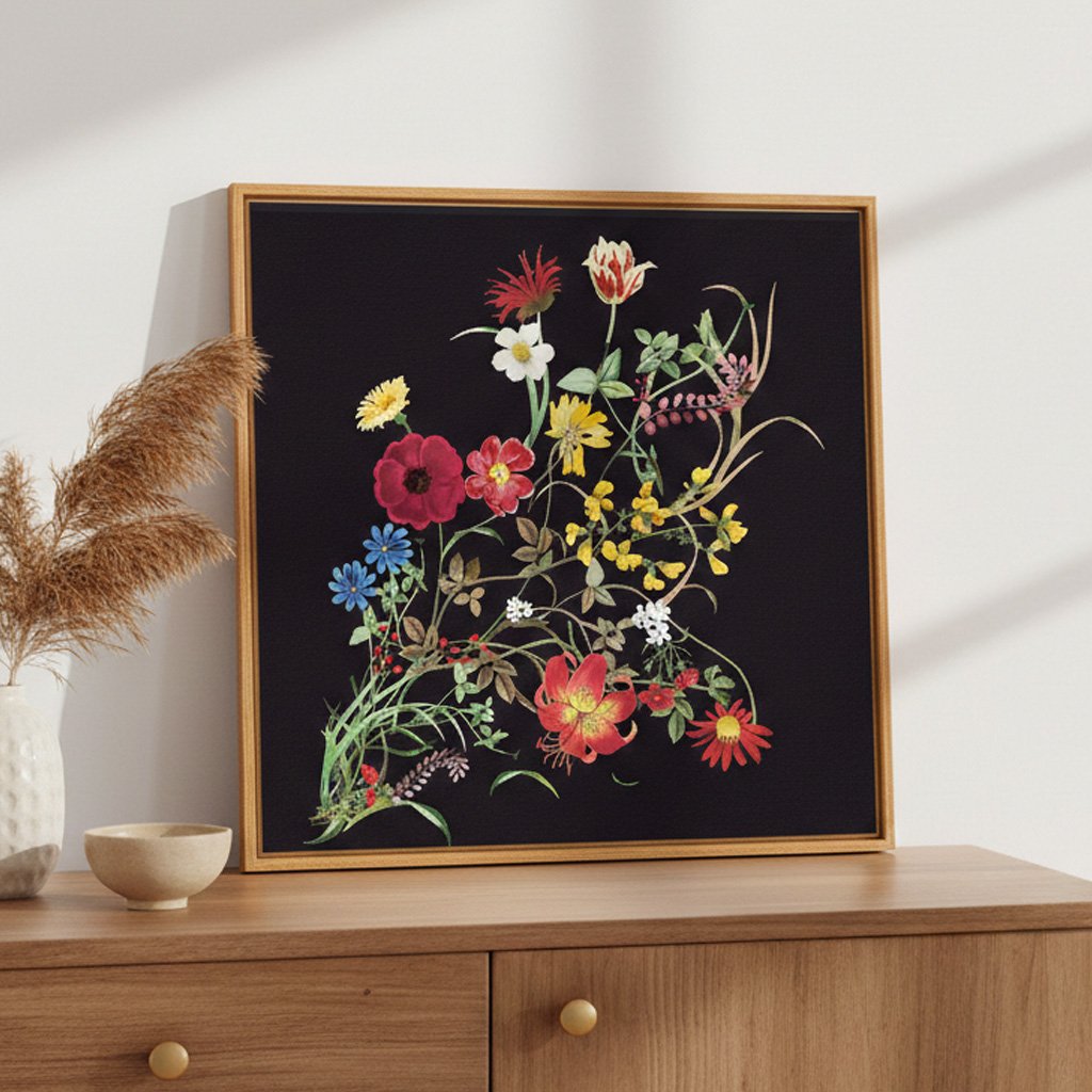 Quadro Em Tela Canvas Flores Silvestres Estilo Modern Heritage