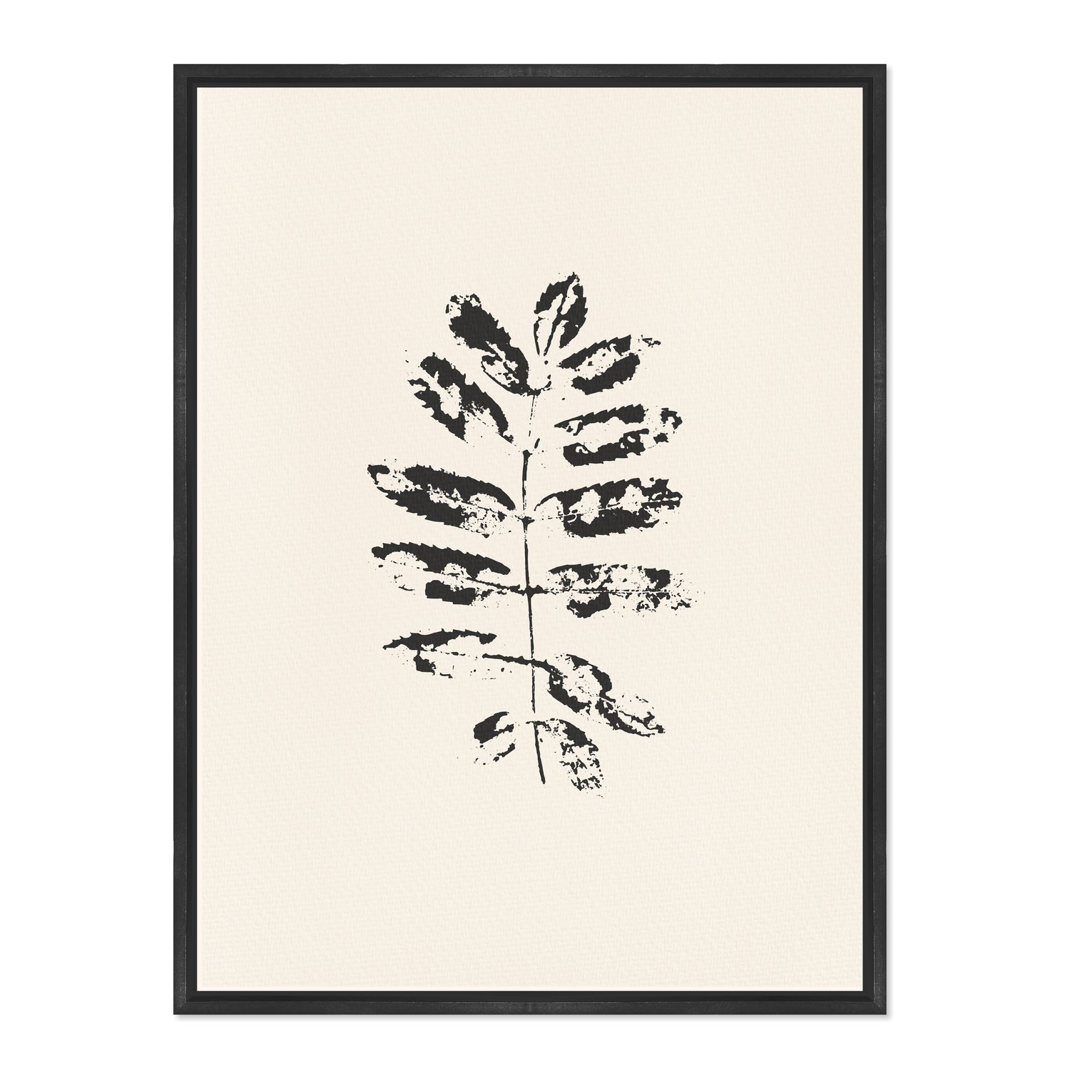 Quadro Em Tela Canvas Folhas Abstratas Minimalistas Estilo Japandi