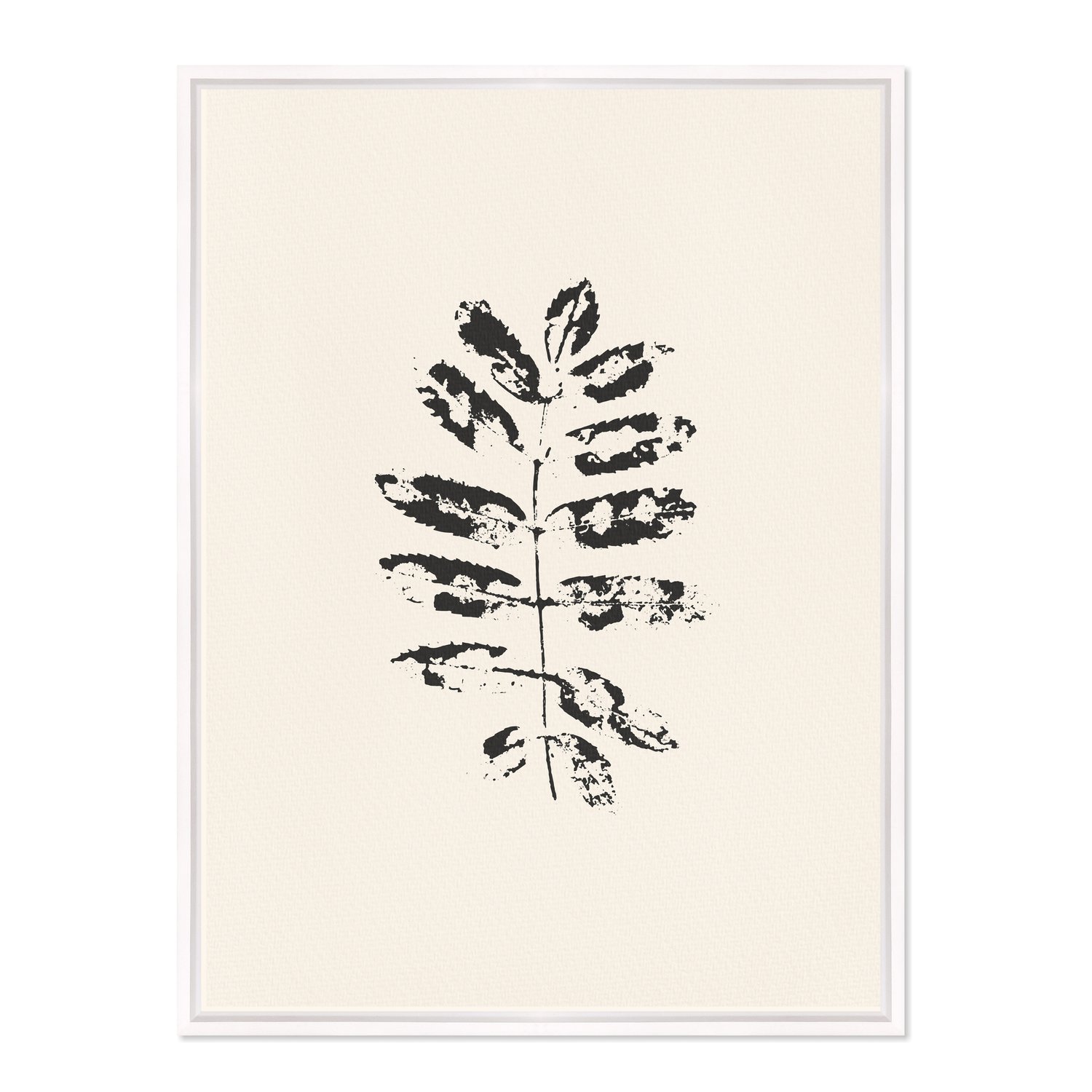 Quadro Em Tela Canvas Folhas Abstratas Minimalistas Estilo Japandi