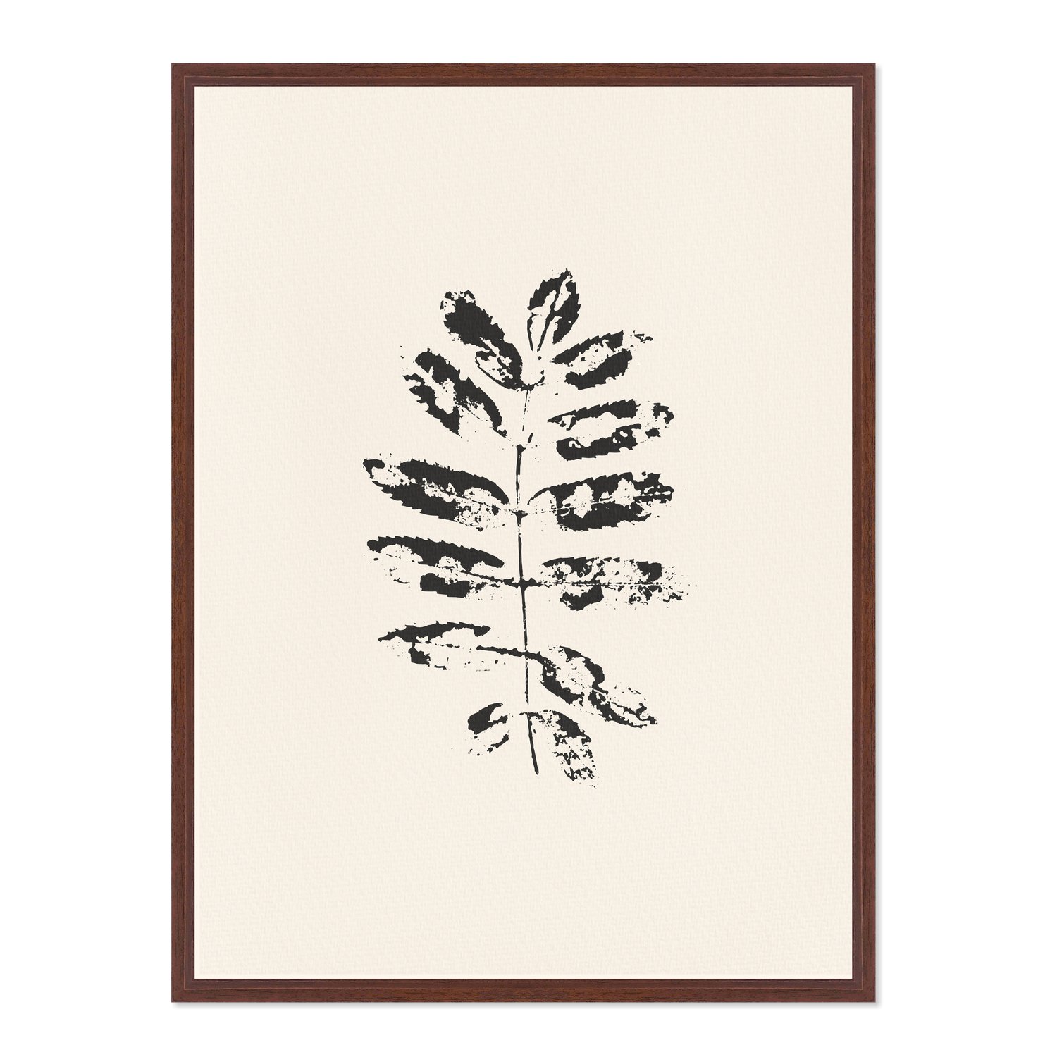 Quadro Em Tela Canvas Folhas Abstratas Minimalistas Estilo Japandi