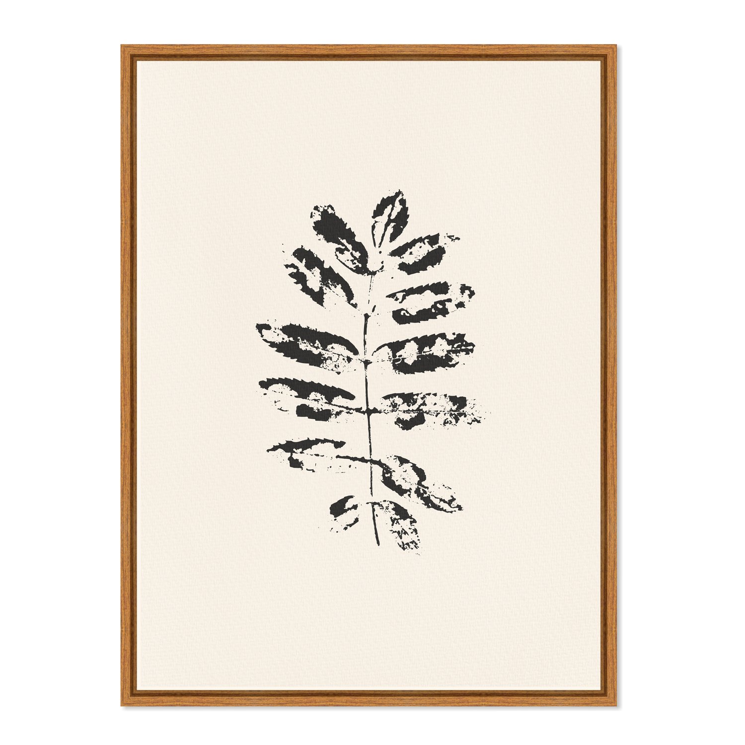 Quadro Em Tela Canvas Folhas Abstratas Minimalistas Estilo Japandi