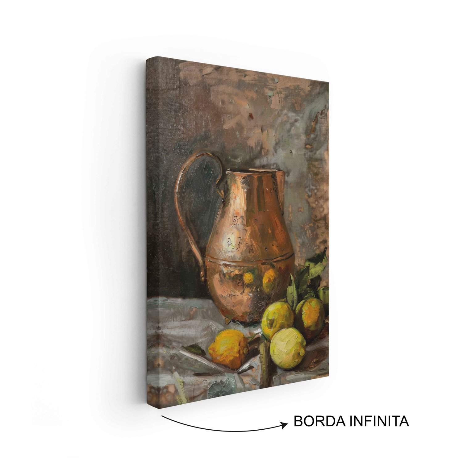 Quadro Em Tela Canvas Jarra Com Frutas Vintage Farmhouse