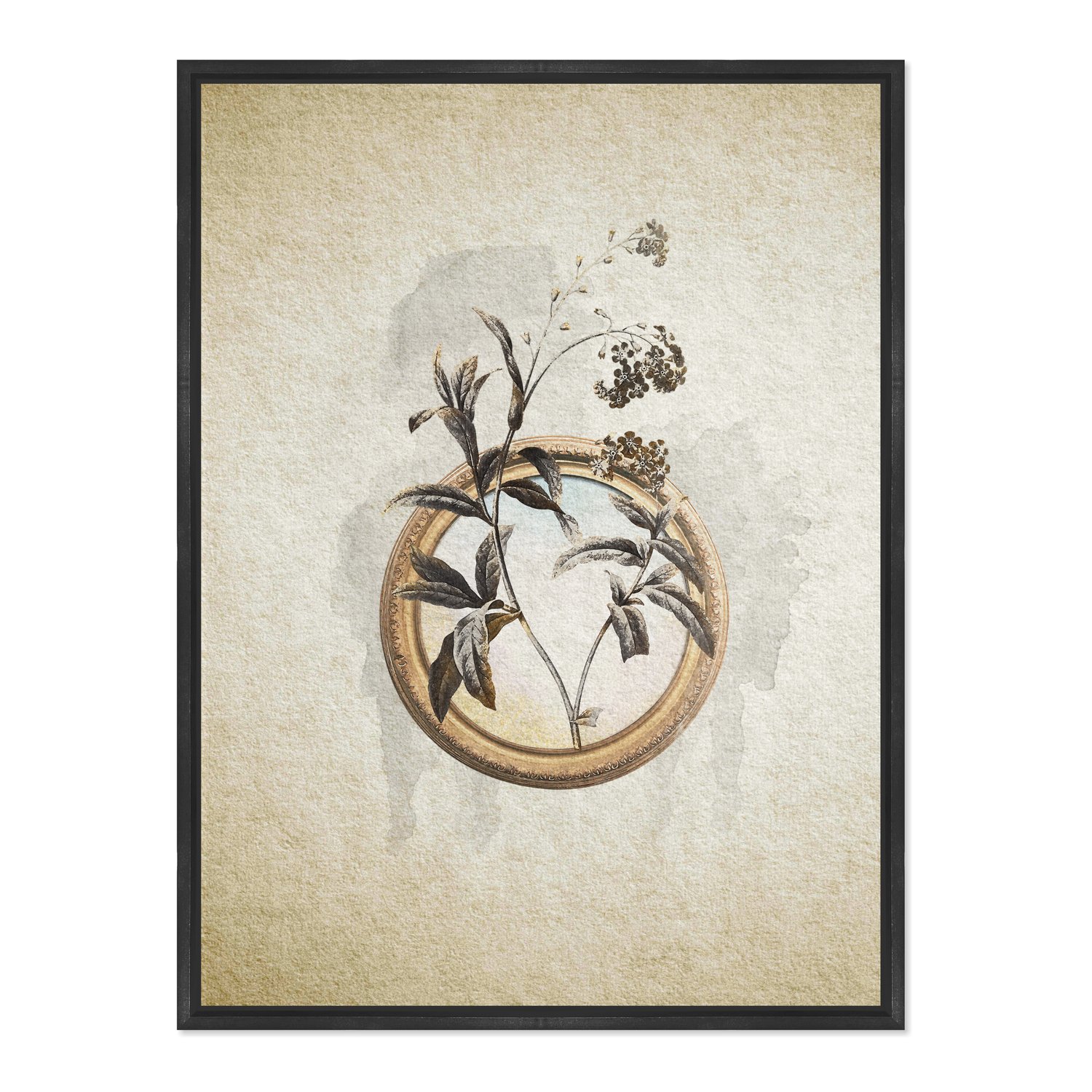 Quadro Em Tela Canvas Molduras Com Flores Vintage