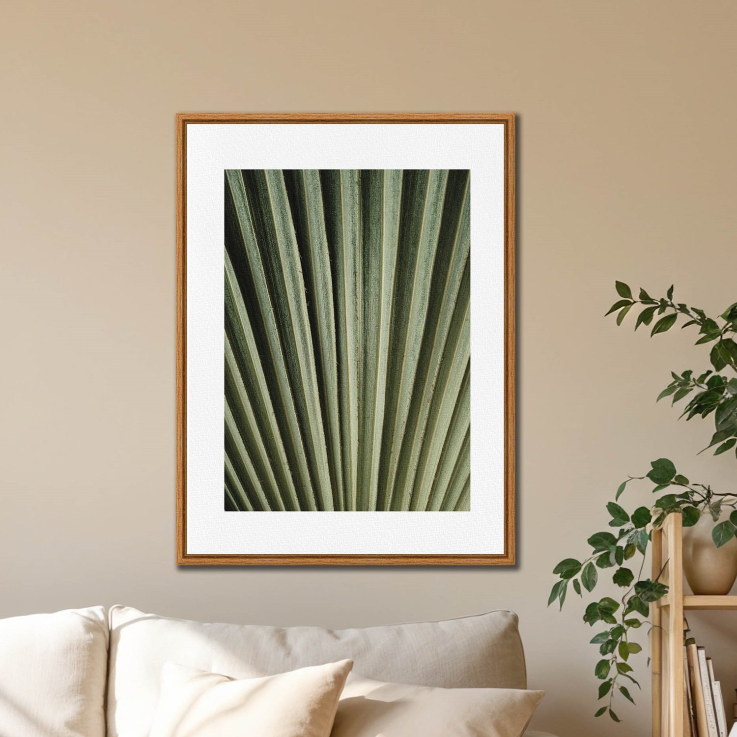 Quadro Em Tela Canvas Natureza Minimalista Folha Verde